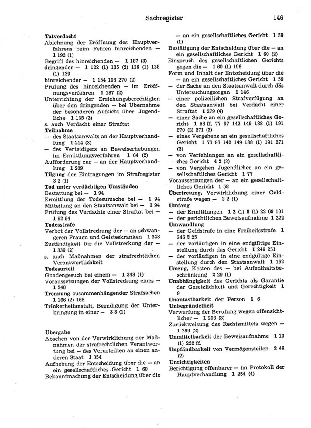 Strafprozeßordnung (StPO) der Deutschen Demokratischen Republik (DDR) 1975, Seite 146 (StPO DDR 1974, S. 146)