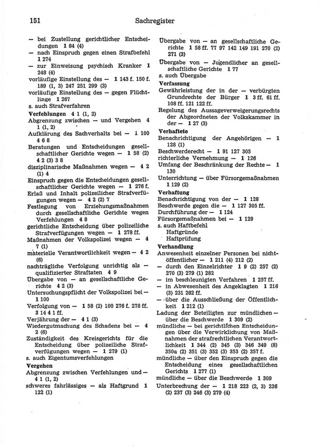 Strafprozeßordnung (StPO) der Deutschen Demokratischen Republik (DDR) 1975, Seite 151 (StPO DDR 1974, S. 151)