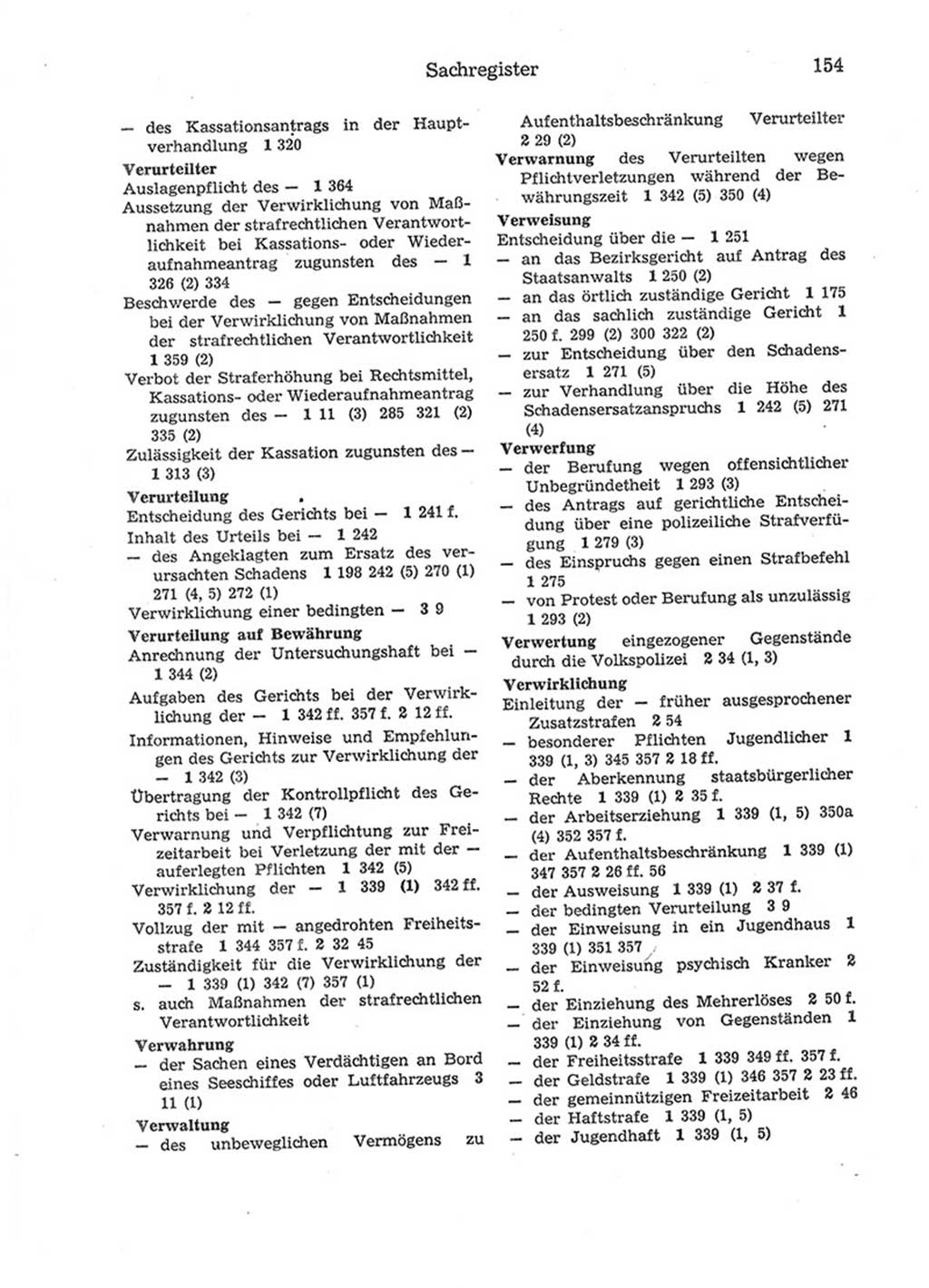 Strafprozeßordnung (StPO) der Deutschen Demokratischen Republik (DDR) 1975, Seite 154 (StPO DDR 1974, S. 154)