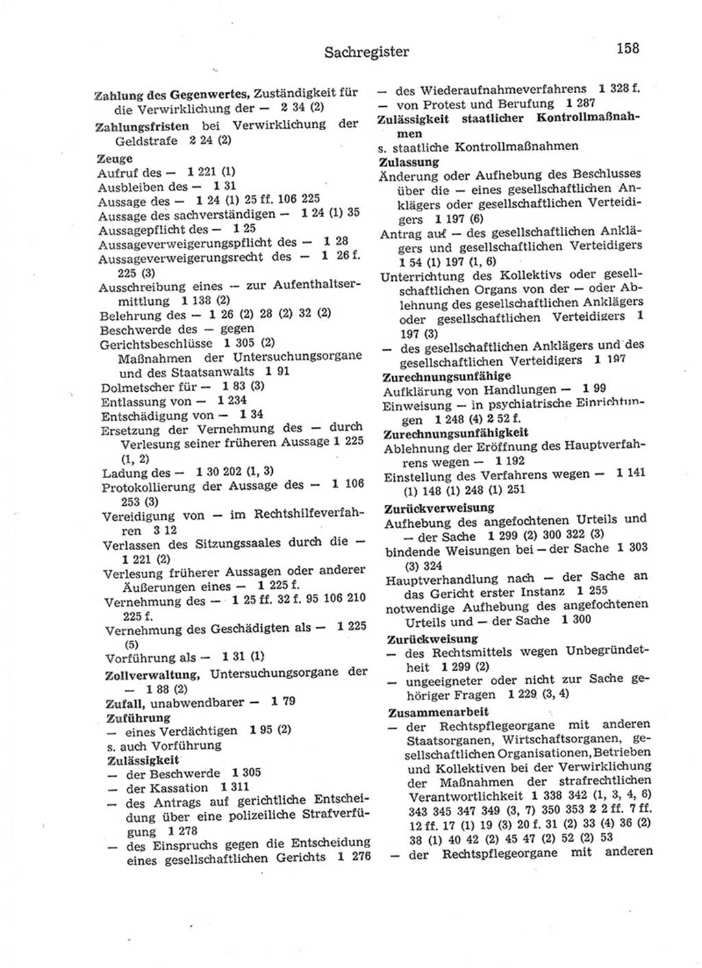 Strafprozeßordnung (StPO) der Deutschen Demokratischen Republik (DDR) 1975, Seite 158 (StPO DDR 1974, S. 158)