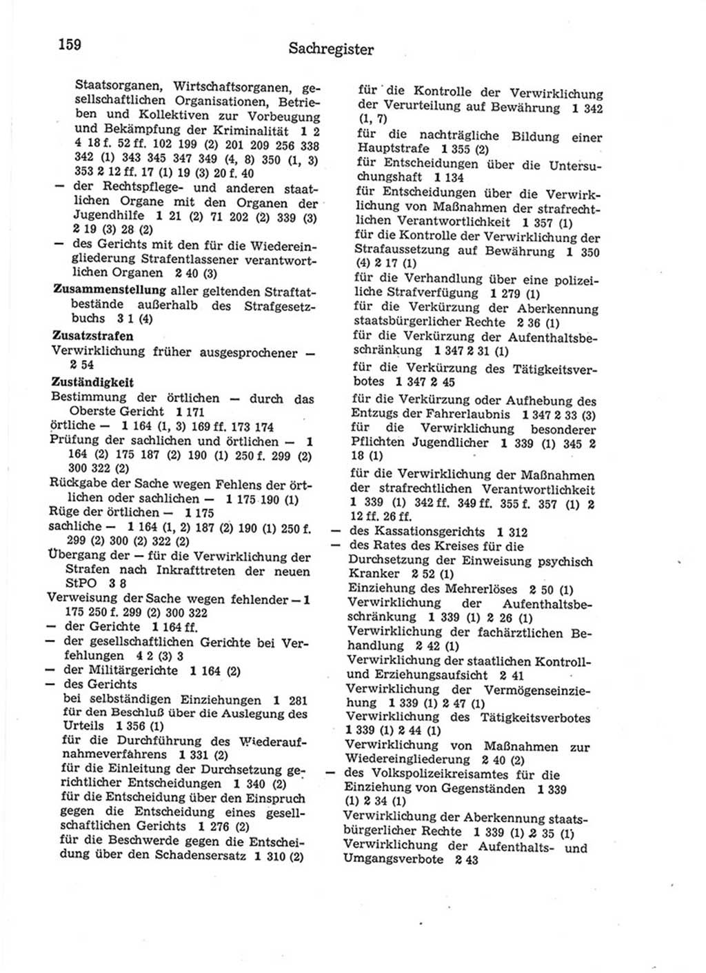 Strafprozeßordnung (StPO) der Deutschen Demokratischen Republik (DDR) 1975, Seite 159 (StPO DDR 1974, S. 159)