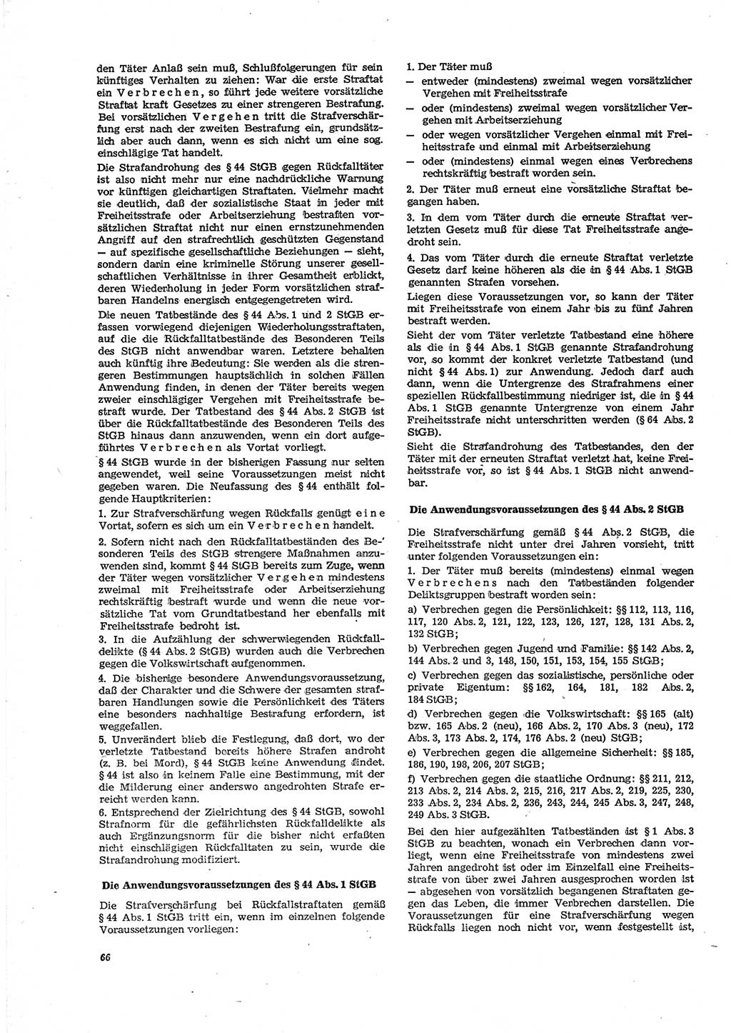 Neue Justiz (NJ), Zeitschrift für Recht und Rechtswissenschaft [Deutsche Demokratische Republik (DDR)], 29. Jahrgang 1975, Seite 66 (NJ DDR 1975, S. 66)