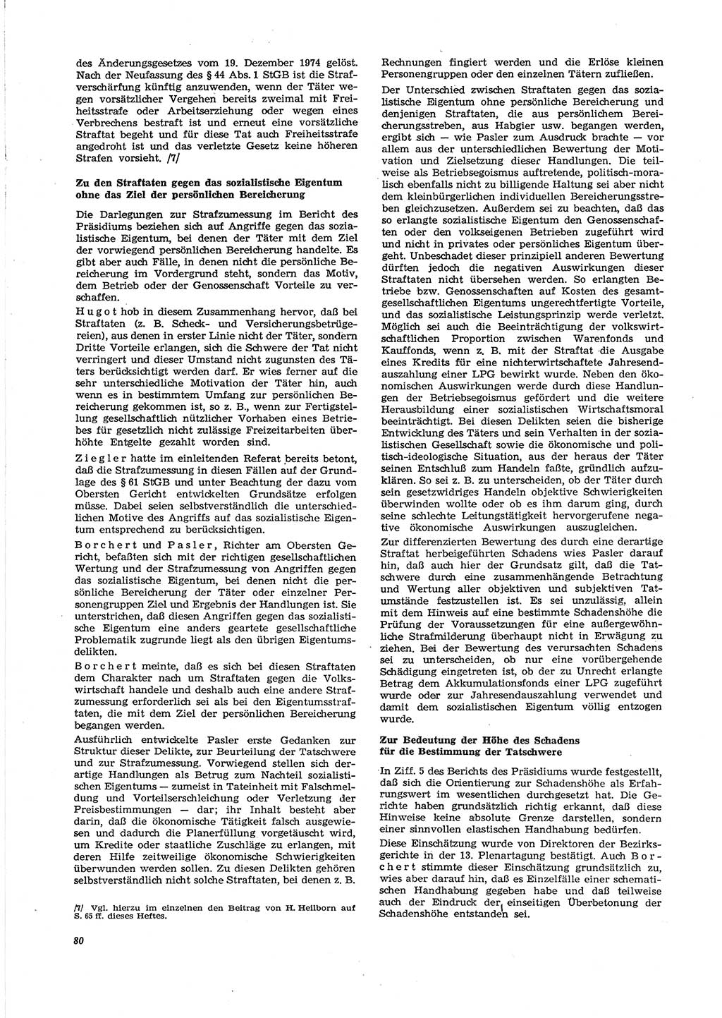 Neue Justiz (NJ), Zeitschrift für Recht und Rechtswissenschaft [Deutsche Demokratische Republik (DDR)], 29. Jahrgang 1975, Seite 80 (NJ DDR 1975, S. 80)
