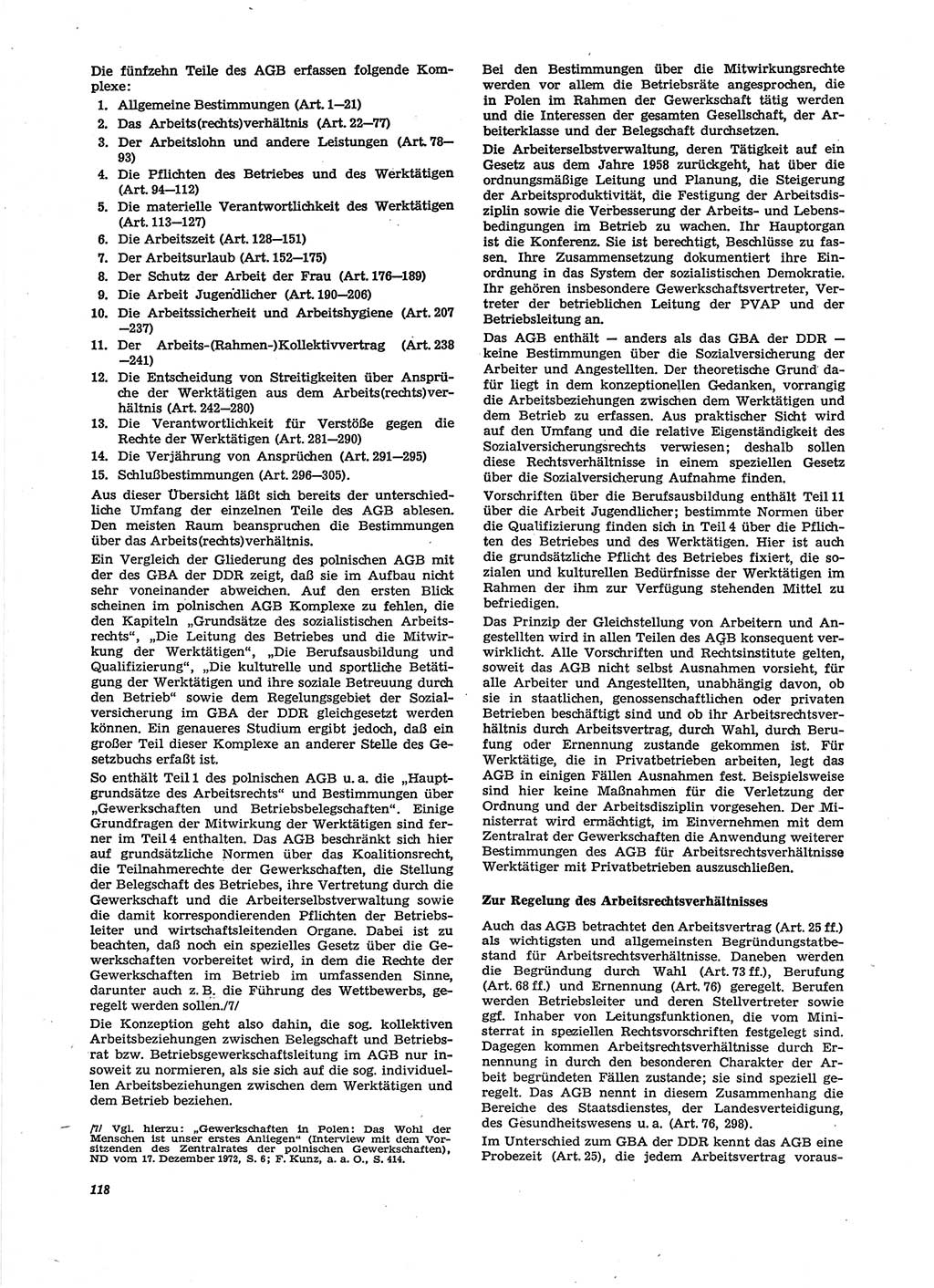 Neue Justiz (NJ), Zeitschrift für Recht und Rechtswissenschaft [Deutsche Demokratische Republik (DDR)], 29. Jahrgang 1975, Seite 118 (NJ DDR 1975, S. 118)