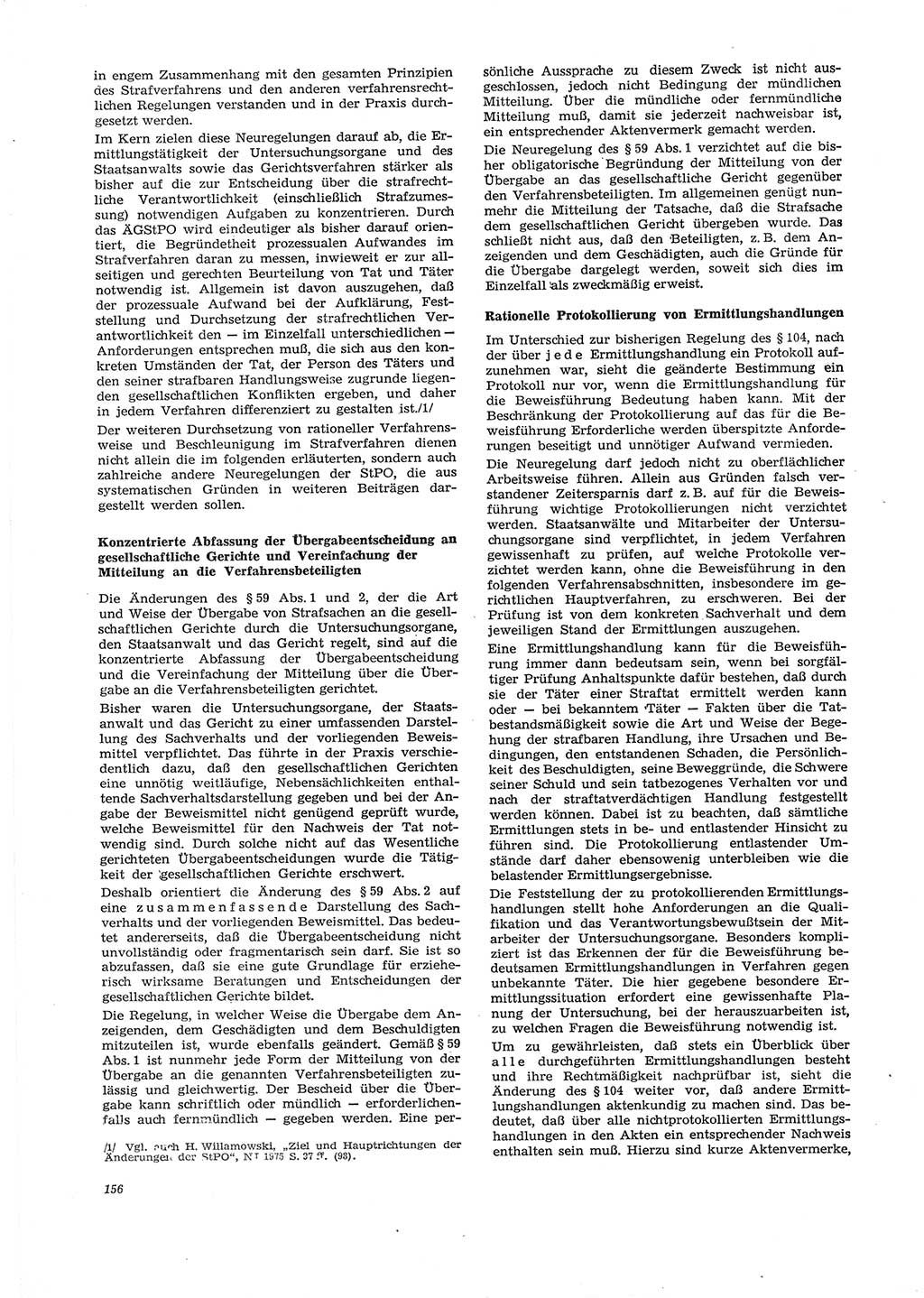 Neue Justiz (NJ), Zeitschrift für Recht und Rechtswissenschaft [Deutsche Demokratische Republik (DDR)], 29. Jahrgang 1975, Seite 156 (NJ DDR 1975, S. 156)