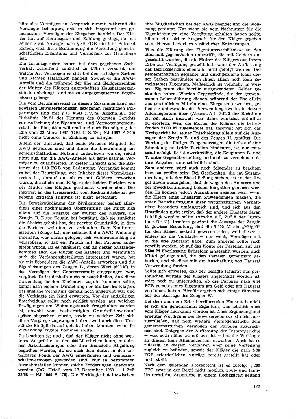Neue Justiz (NJ), Zeitschrift für Recht und Rechtswissenschaft [Deutsche Demokratische Republik (DDR)], 29. Jahrgang 1975, Seite 183 (NJ DDR 1975, S. 183)