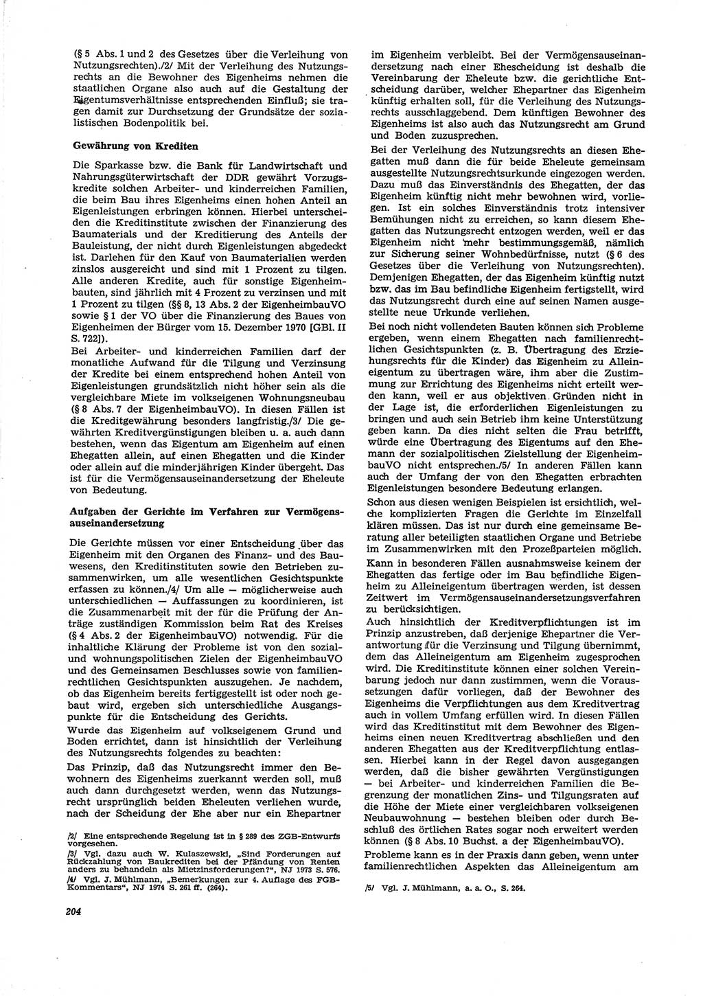 Neue Justiz (NJ), Zeitschrift für Recht und Rechtswissenschaft [Deutsche Demokratische Republik (DDR)], 29. Jahrgang 1975, Seite 204 (NJ DDR 1975, S. 204)