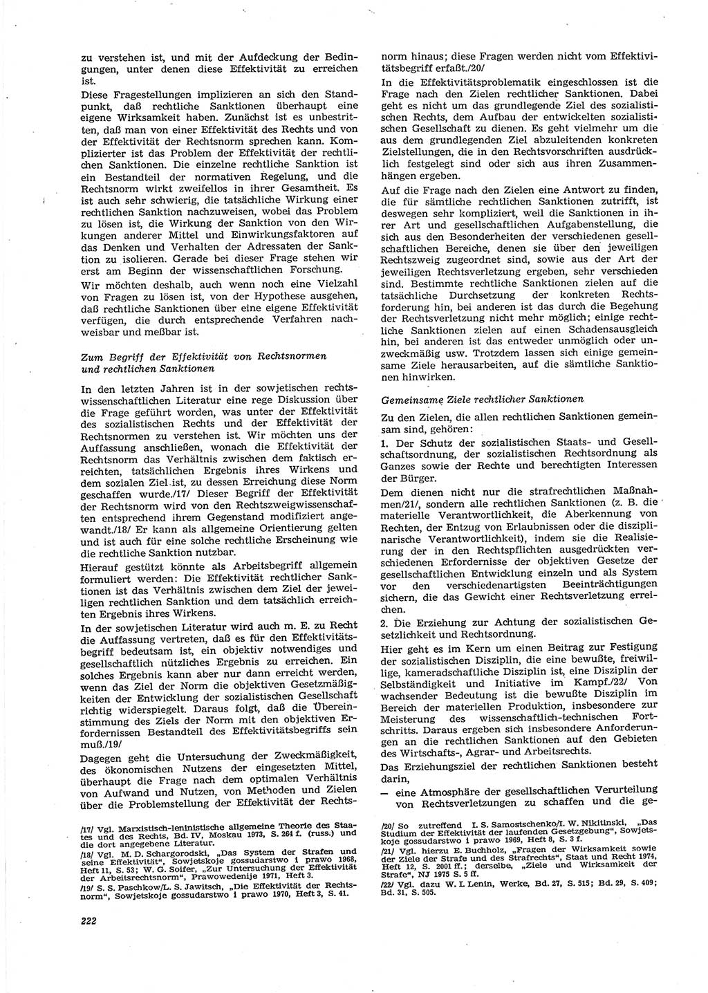 Neue Justiz (NJ), Zeitschrift für Recht und Rechtswissenschaft [Deutsche Demokratische Republik (DDR)], 29. Jahrgang 1975, Seite 222 (NJ DDR 1975, S. 222)
