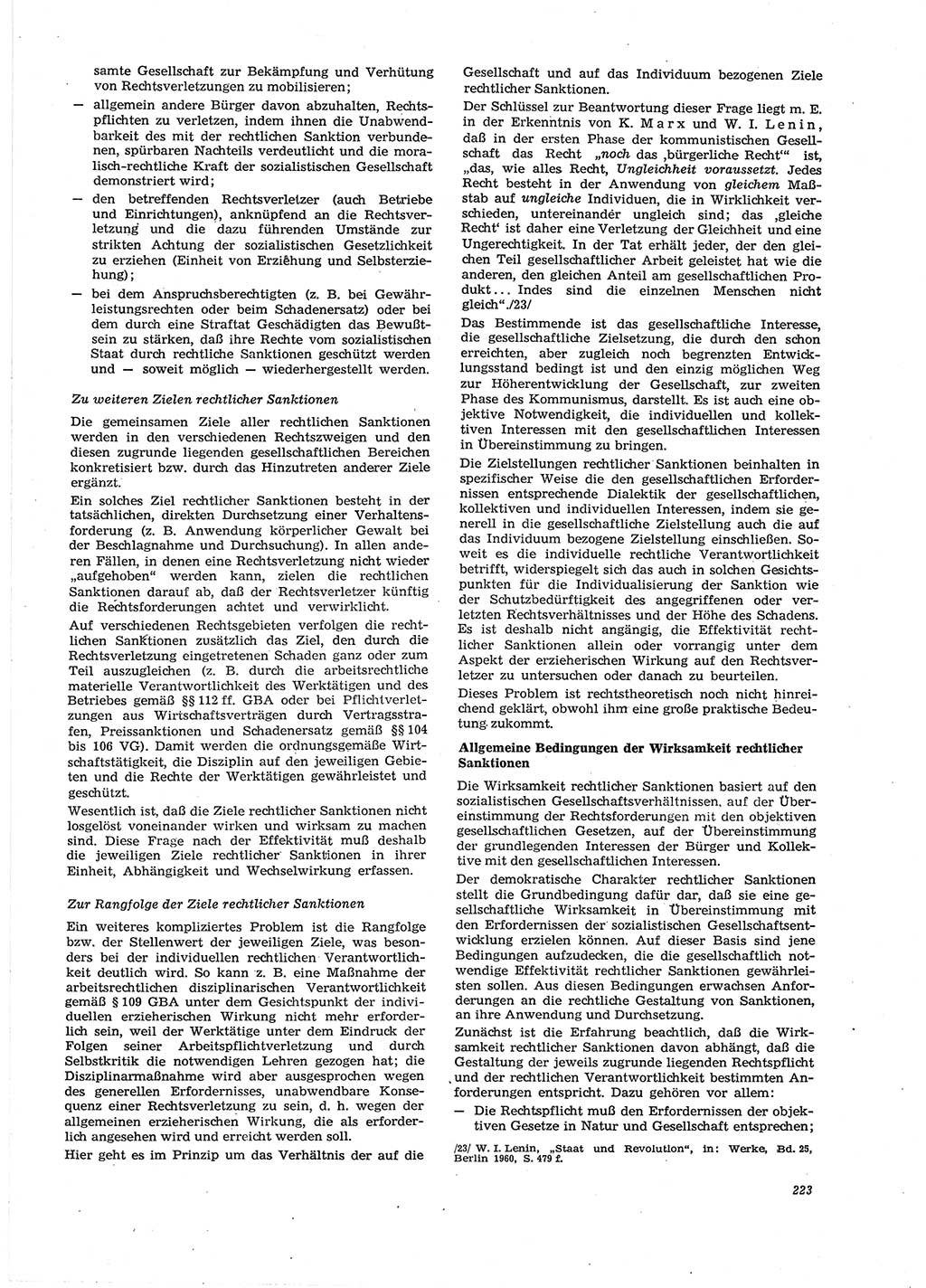 Neue Justiz (NJ), Zeitschrift für Recht und Rechtswissenschaft [Deutsche Demokratische Republik (DDR)], 29. Jahrgang 1975, Seite 223 (NJ DDR 1975, S. 223)