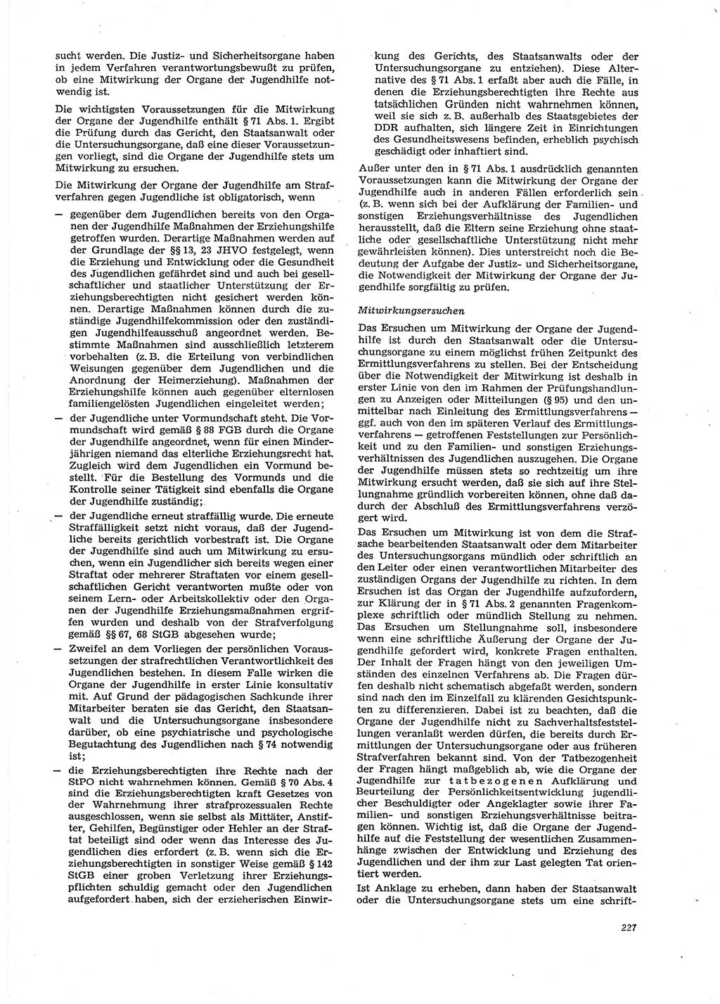 Neue Justiz (NJ), Zeitschrift für Recht und Rechtswissenschaft [Deutsche Demokratische Republik (DDR)], 29. Jahrgang 1975, Seite 227 (NJ DDR 1975, S. 227)