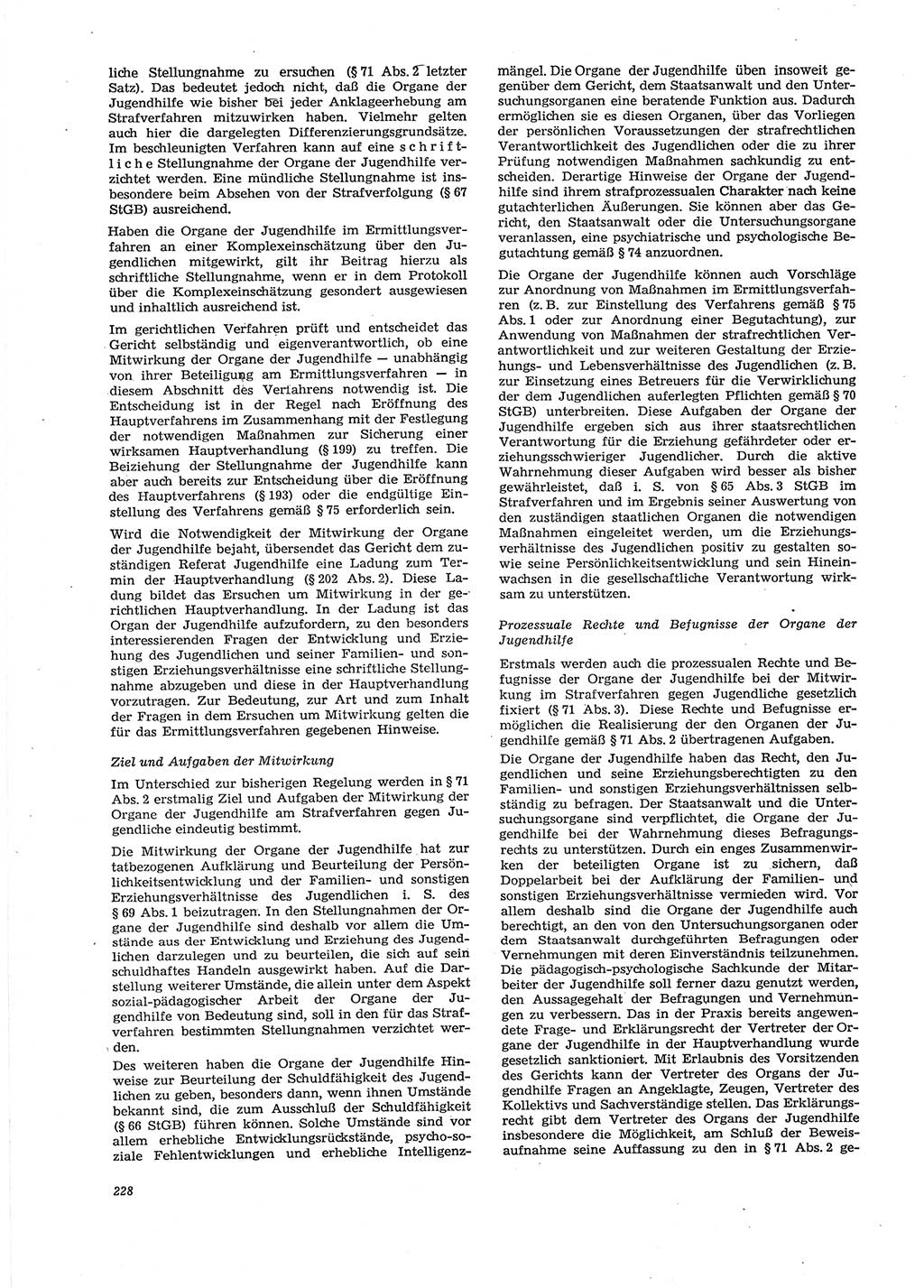 Neue Justiz (NJ), Zeitschrift für Recht und Rechtswissenschaft [Deutsche Demokratische Republik (DDR)], 29. Jahrgang 1975, Seite 228 (NJ DDR 1975, S. 228)