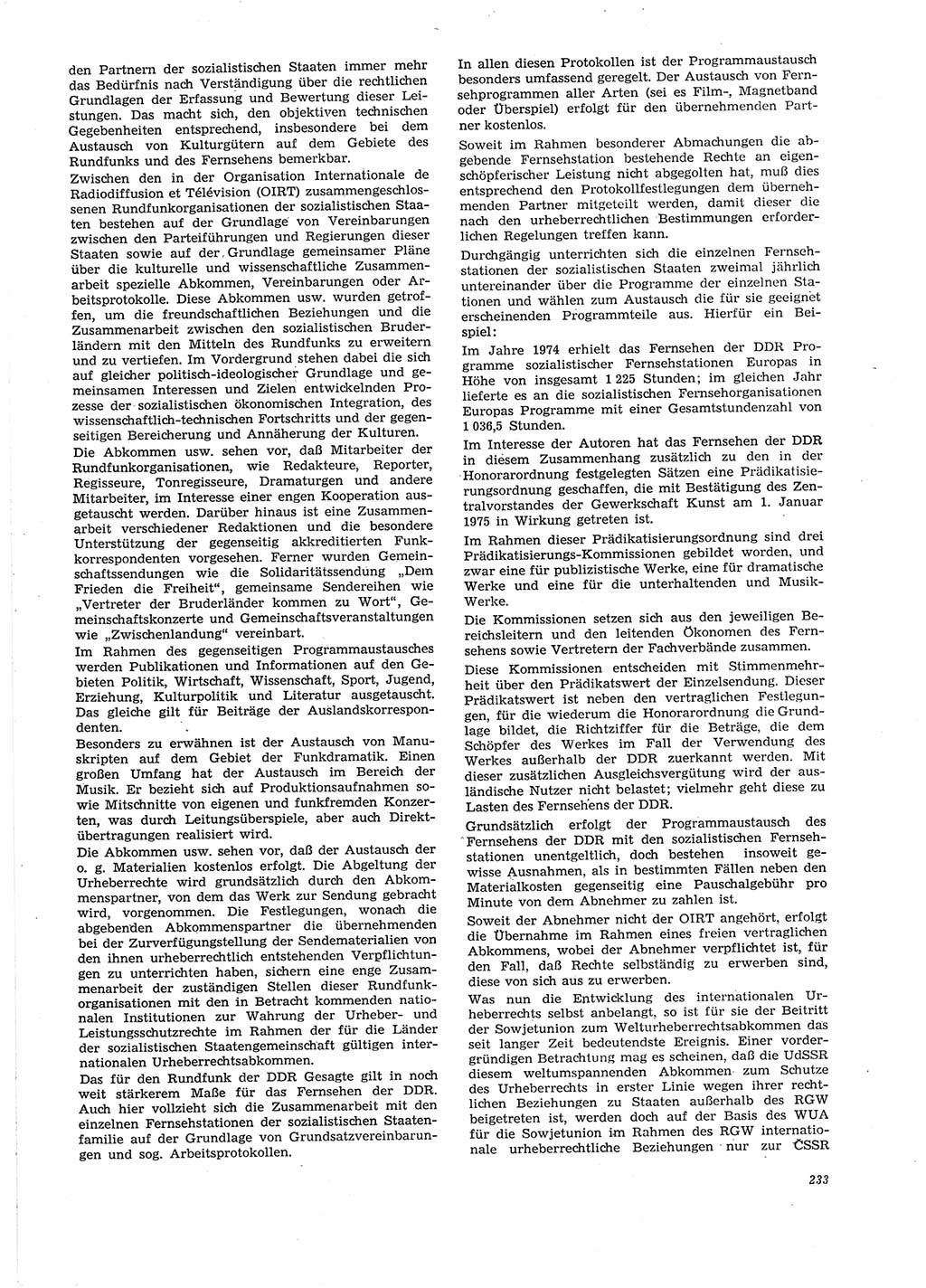 Neue Justiz (NJ), Zeitschrift für Recht und Rechtswissenschaft [Deutsche Demokratische Republik (DDR)], 29. Jahrgang 1975, Seite 233 (NJ DDR 1975, S. 233)