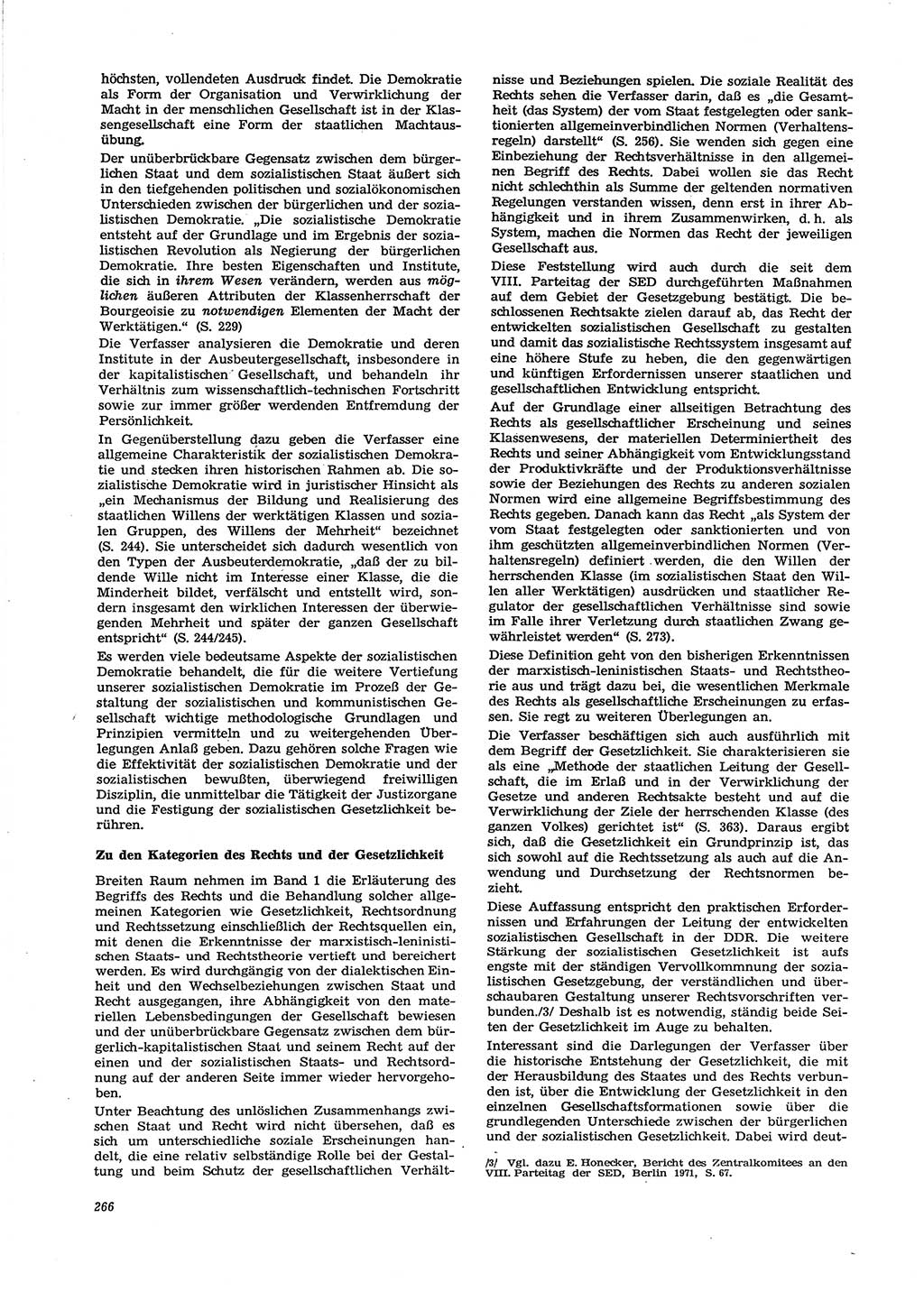 Neue Justiz (NJ), Zeitschrift für Recht und Rechtswissenschaft [Deutsche Demokratische Republik (DDR)], 29. Jahrgang 1975, Seite 266 (NJ DDR 1975, S. 266)