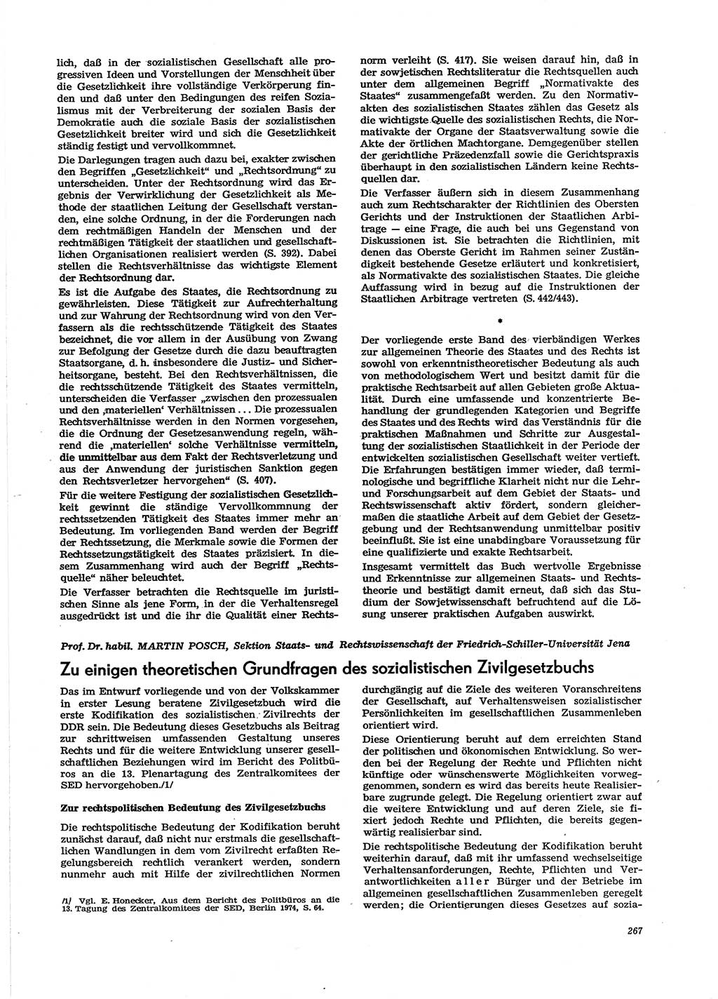 Neue Justiz (NJ), Zeitschrift für Recht und Rechtswissenschaft [Deutsche Demokratische Republik (DDR)], 29. Jahrgang 1975, Seite 267 (NJ DDR 1975, S. 267)