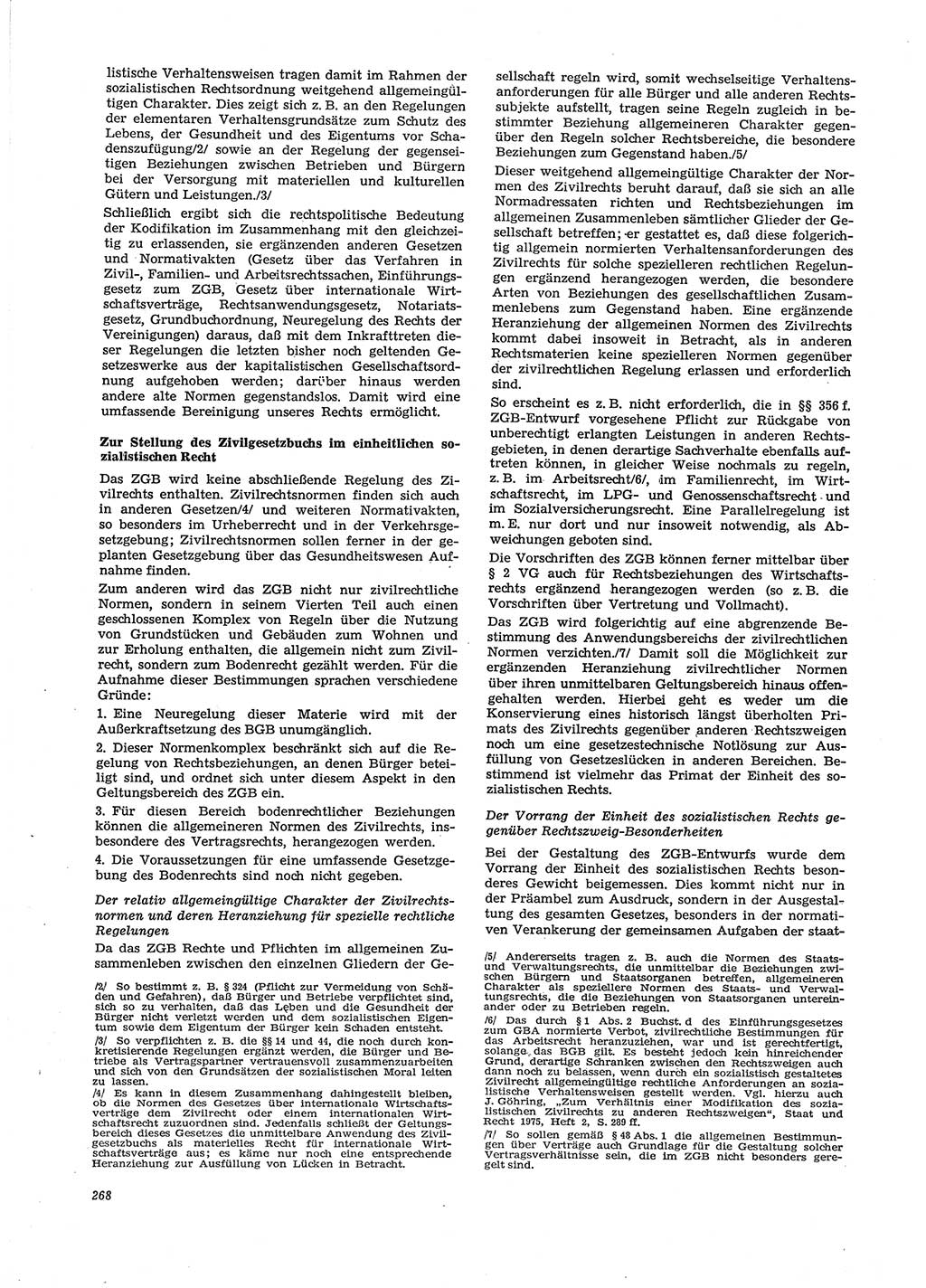 Neue Justiz (NJ), Zeitschrift für Recht und Rechtswissenschaft [Deutsche Demokratische Republik (DDR)], 29. Jahrgang 1975, Seite 268 (NJ DDR 1975, S. 268)