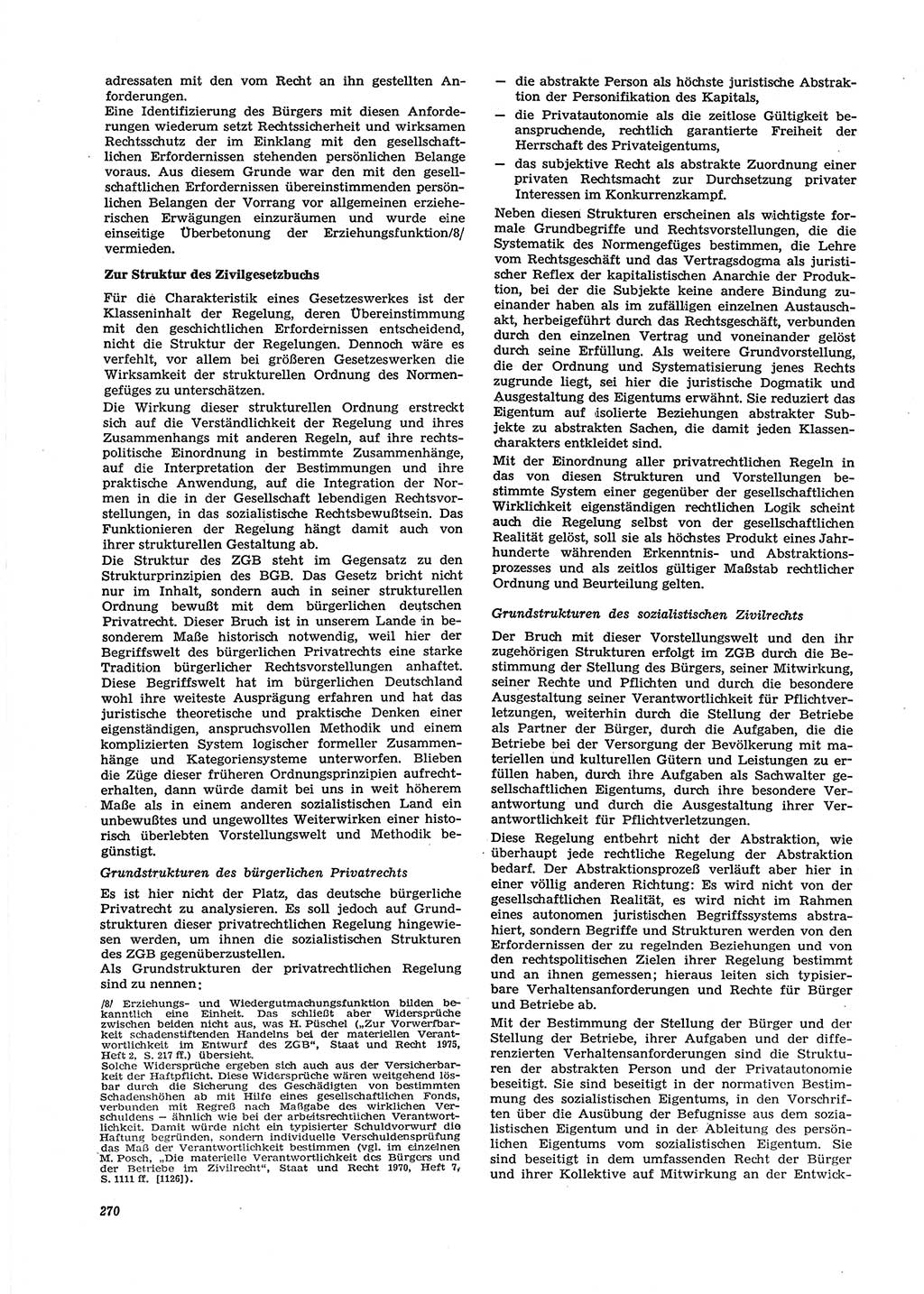 Neue Justiz (NJ), Zeitschrift für Recht und Rechtswissenschaft [Deutsche Demokratische Republik (DDR)], 29. Jahrgang 1975, Seite 270 (NJ DDR 1975, S. 270)
