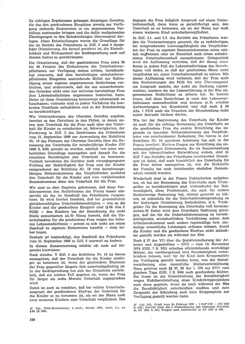Neue Justiz (NJ), Zeitschrift für Recht und Rechtswissenschaft [Deutsche Demokratische Republik (DDR)], 29. Jahrgang 1975, Seite 298 (NJ DDR 1975, S. 298)