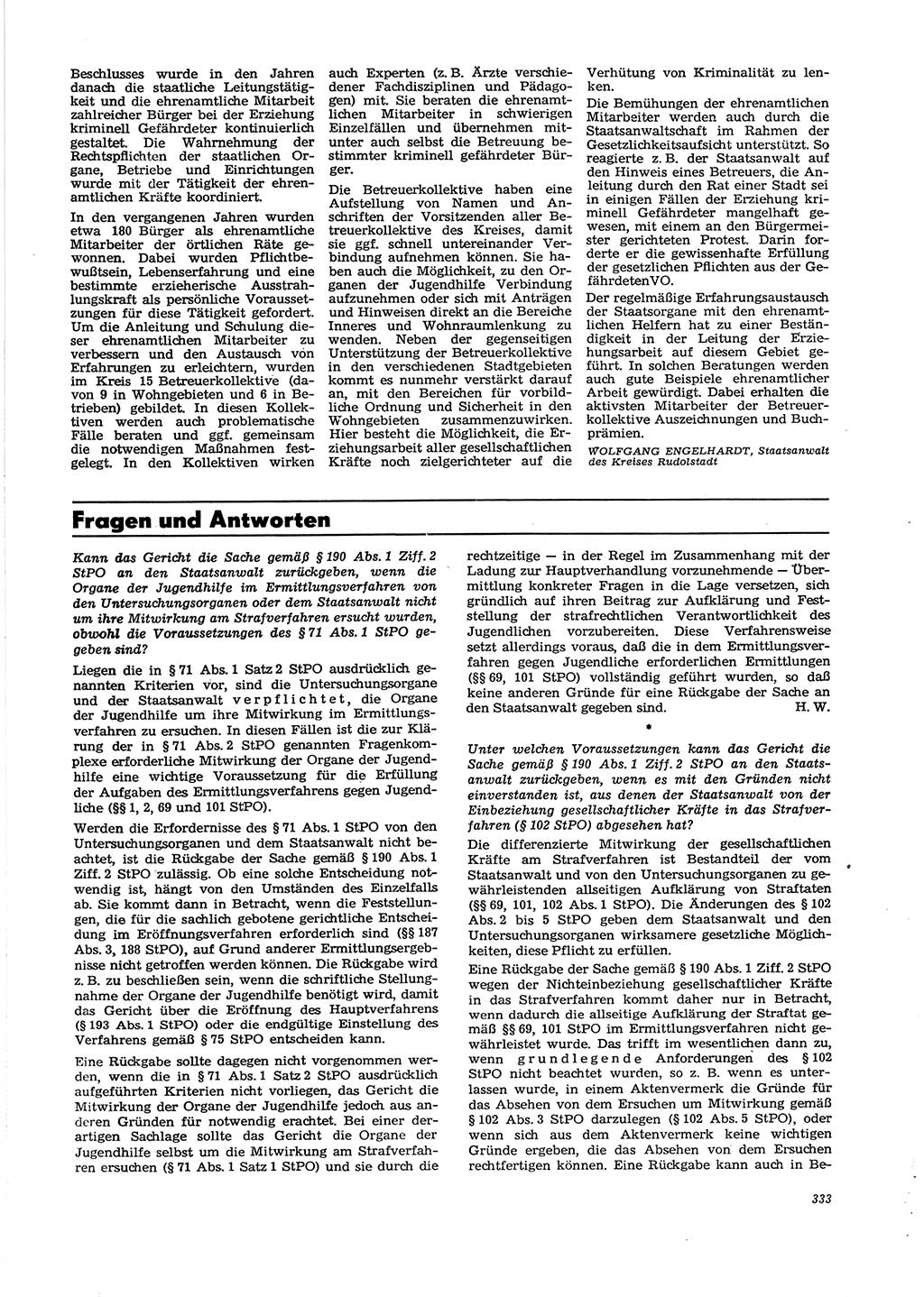 Neue Justiz (NJ), Zeitschrift für Recht und Rechtswissenschaft [Deutsche Demokratische Republik (DDR)], 29. Jahrgang 1975, Seite 333 (NJ DDR 1975, S. 333)
