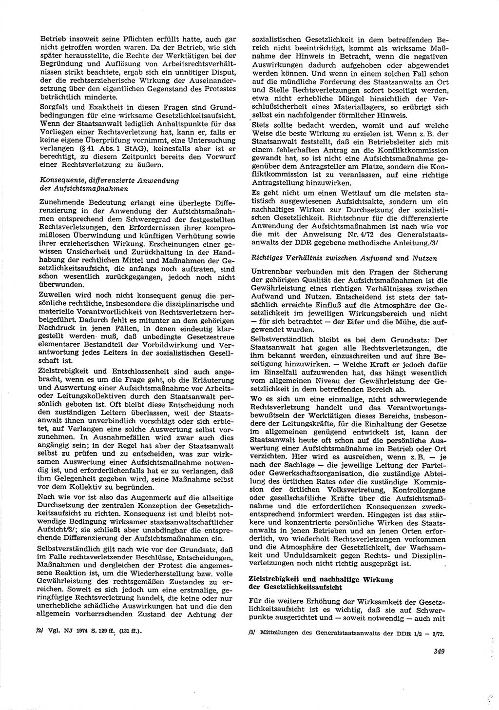 Neue Justiz (NJ), Zeitschrift für Recht und Rechtswissenschaft [Deutsche Demokratische Republik (DDR)], 29. Jahrgang 1975, Seite 349 (NJ DDR 1975, S. 349)