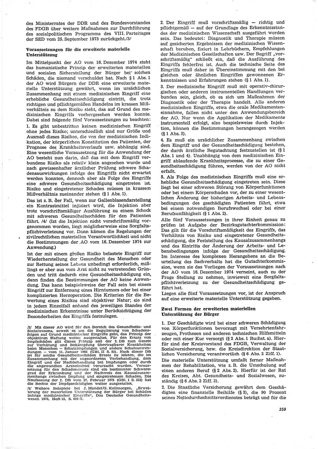 Neue Justiz (NJ), Zeitschrift für Recht und Rechtswissenschaft [Deutsche Demokratische Republik (DDR)], 29. Jahrgang 1975, Seite 359 (NJ DDR 1975, S. 359)