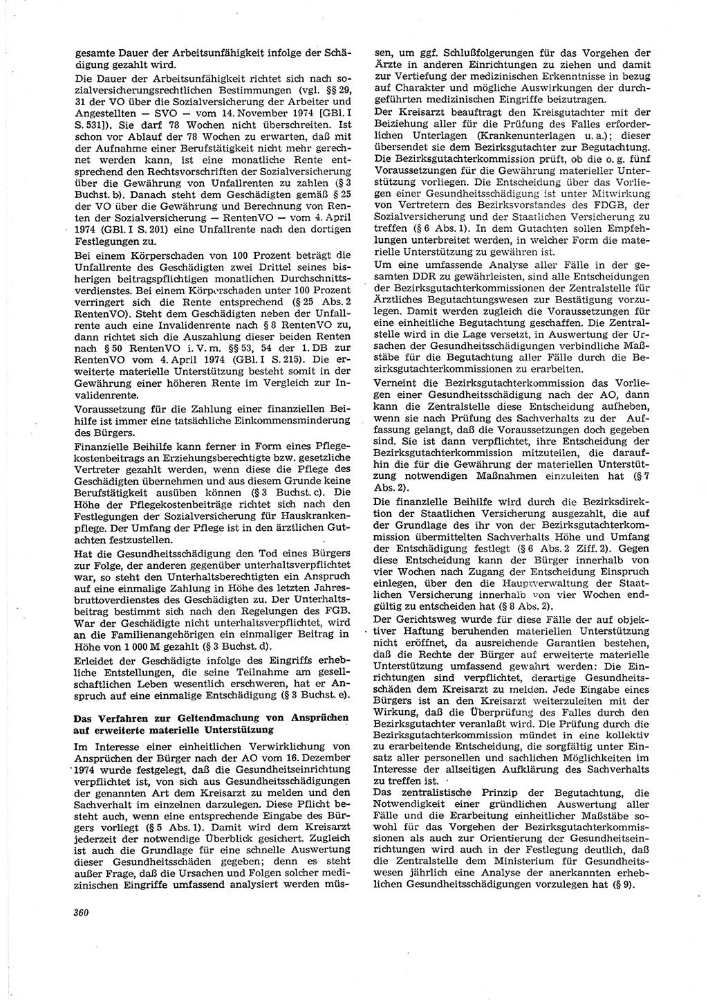 Neue Justiz (NJ), Zeitschrift für Recht und Rechtswissenschaft [Deutsche Demokratische Republik (DDR)], 29. Jahrgang 1975, Seite 360 (NJ DDR 1975, S. 360)