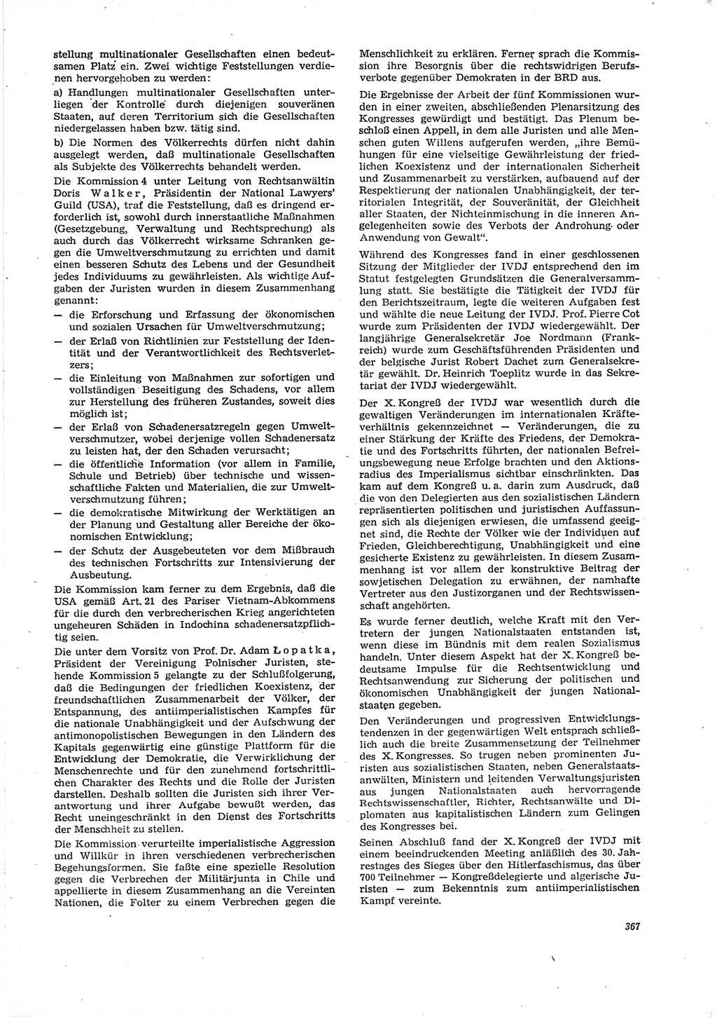 Neue Justiz (NJ), Zeitschrift für Recht und Rechtswissenschaft [Deutsche Demokratische Republik (DDR)], 29. Jahrgang 1975, Seite 367 (NJ DDR 1975, S. 367)