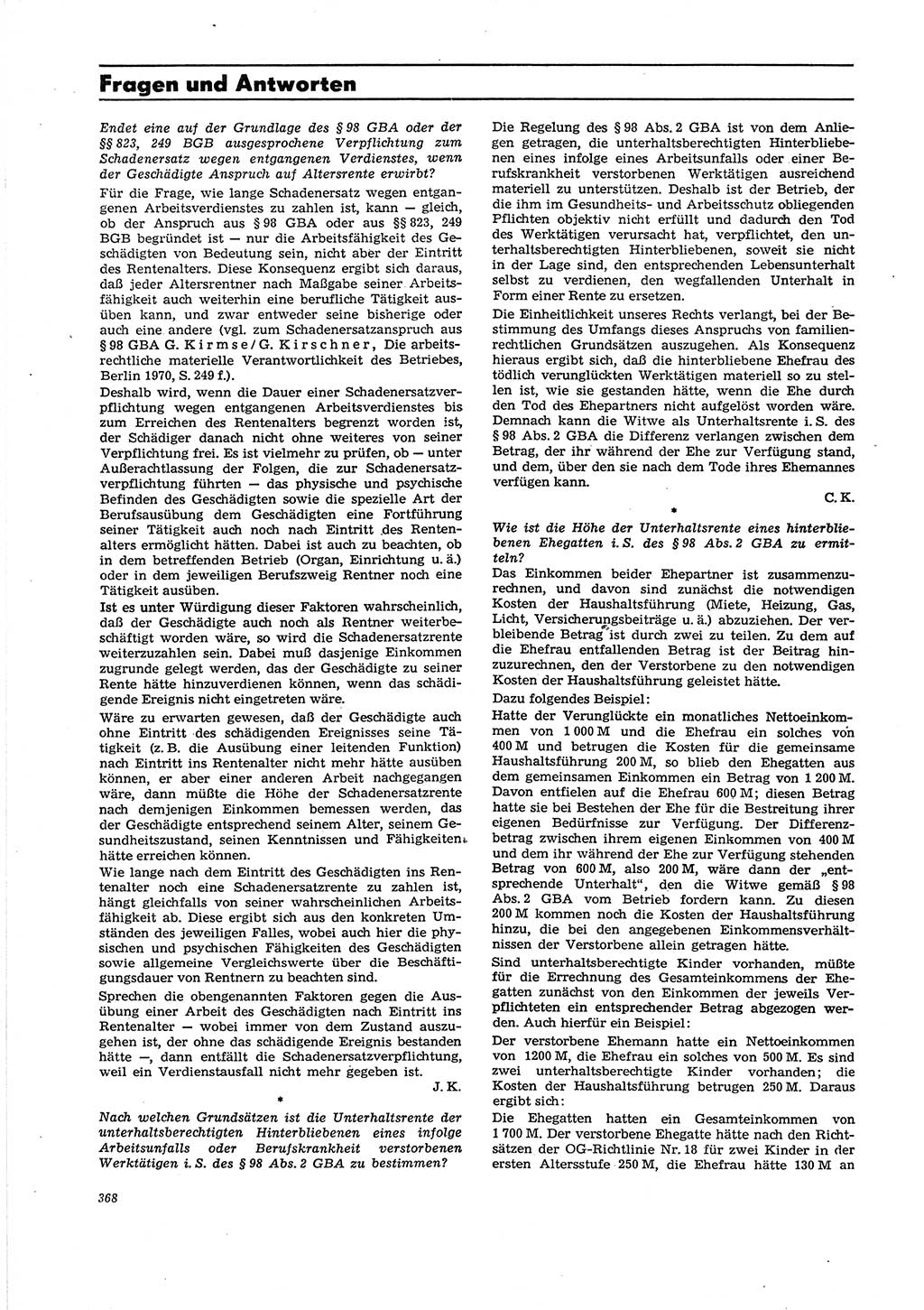 Neue Justiz (NJ), Zeitschrift für Recht und Rechtswissenschaft [Deutsche Demokratische Republik (DDR)], 29. Jahrgang 1975, Seite 368 (NJ DDR 1975, S. 368)