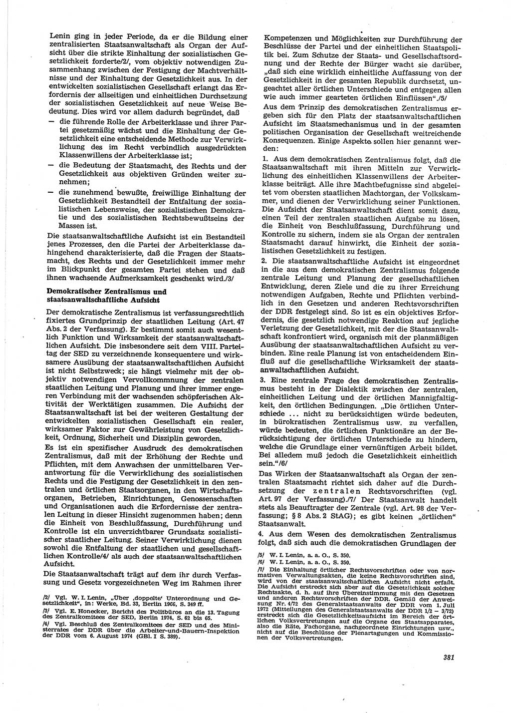 Neue Justiz (NJ), Zeitschrift für Recht und Rechtswissenschaft [Deutsche Demokratische Republik (DDR)], 29. Jahrgang 1975, Seite 381 (NJ DDR 1975, S. 381)