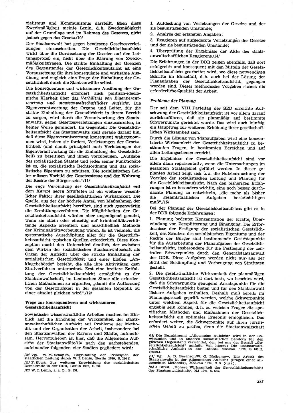 Neue Justiz (NJ), Zeitschrift für Recht und Rechtswissenschaft [Deutsche Demokratische Republik (DDR)], 29. Jahrgang 1975, Seite 383 (NJ DDR 1975, S. 383)