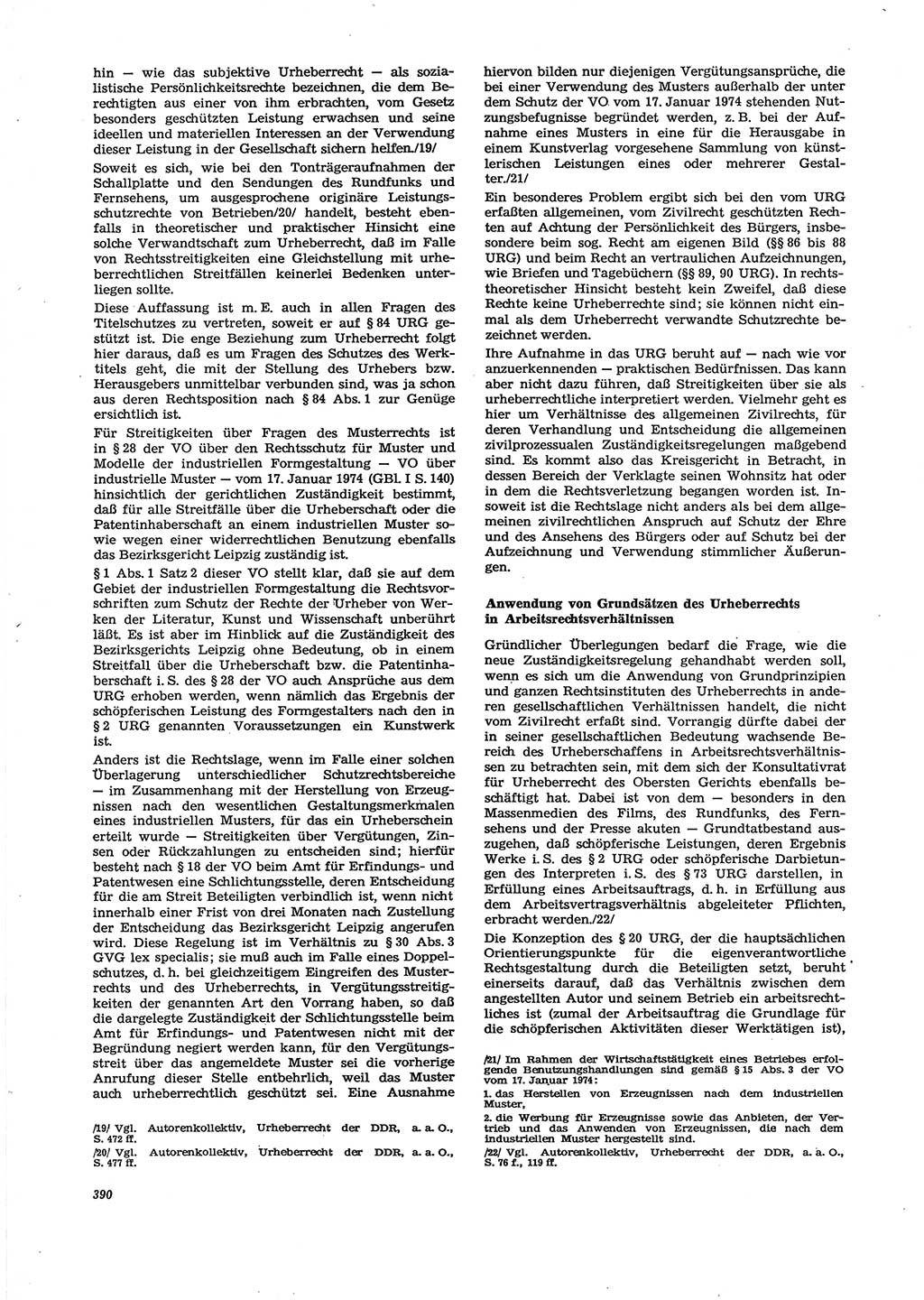 Neue Justiz (NJ), Zeitschrift für Recht und Rechtswissenschaft [Deutsche Demokratische Republik (DDR)], 29. Jahrgang 1975, Seite 390 (NJ DDR 1975, S. 390)