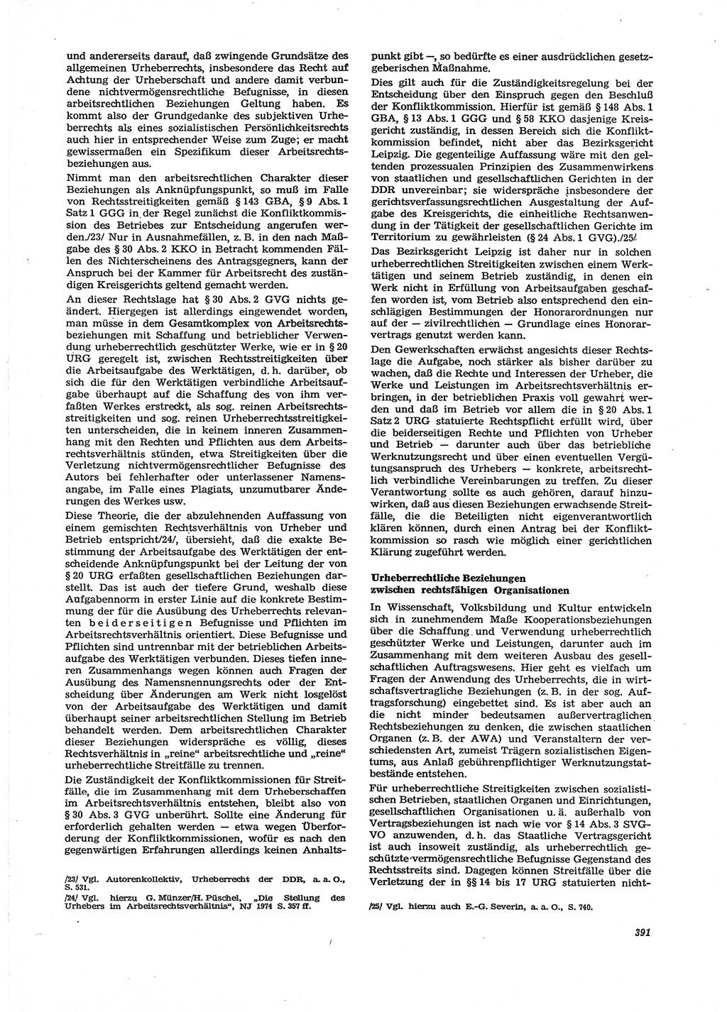 Neue Justiz (NJ), Zeitschrift für Recht und Rechtswissenschaft [Deutsche Demokratische Republik (DDR)], 29. Jahrgang 1975, Seite 391 (NJ DDR 1975, S. 391)