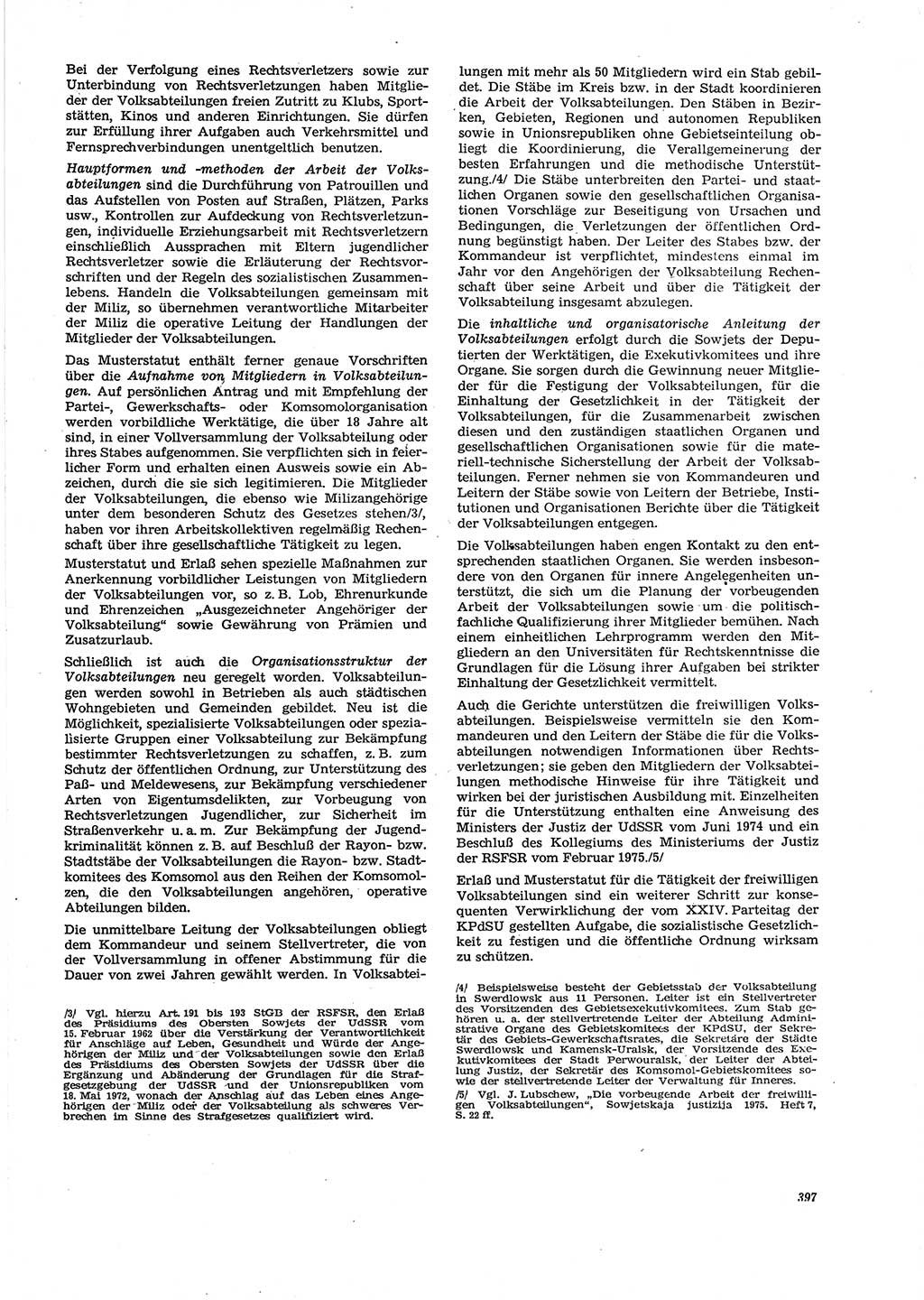 Neue Justiz (NJ), Zeitschrift für Recht und Rechtswissenschaft [Deutsche Demokratische Republik (DDR)], 29. Jahrgang 1975, Seite 397 (NJ DDR 1975, S. 397)