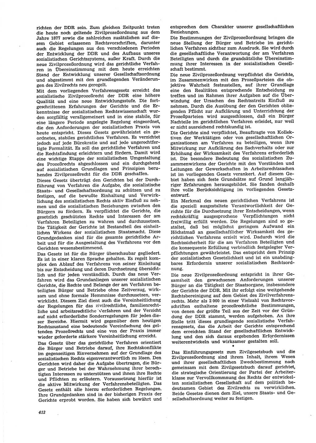 Neue Justiz (NJ), Zeitschrift für Recht und Rechtswissenschaft [Deutsche Demokratische Republik (DDR)], 29. Jahrgang 1975, Seite 412 (NJ DDR 1975, S. 412)