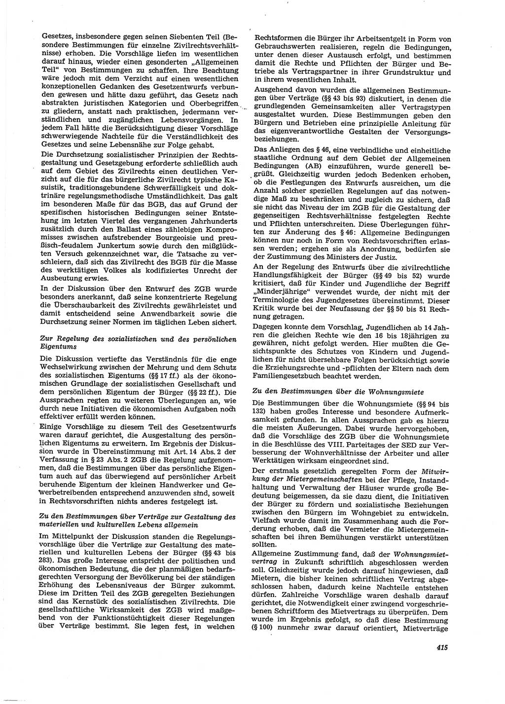 Neue Justiz (NJ), Zeitschrift für Recht und Rechtswissenschaft [Deutsche Demokratische Republik (DDR)], 29. Jahrgang 1975, Seite 415 (NJ DDR 1975, S. 415)