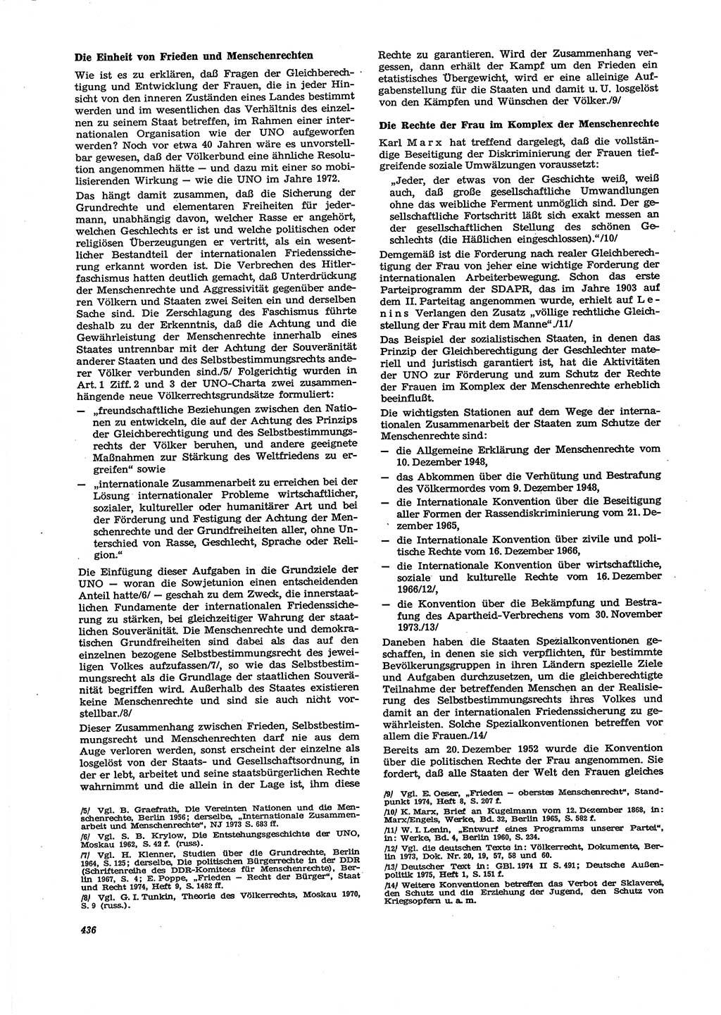 Neue Justiz (NJ), Zeitschrift für Recht und Rechtswissenschaft [Deutsche Demokratische Republik (DDR)], 29. Jahrgang 1975, Seite 436 (NJ DDR 1975, S. 436)