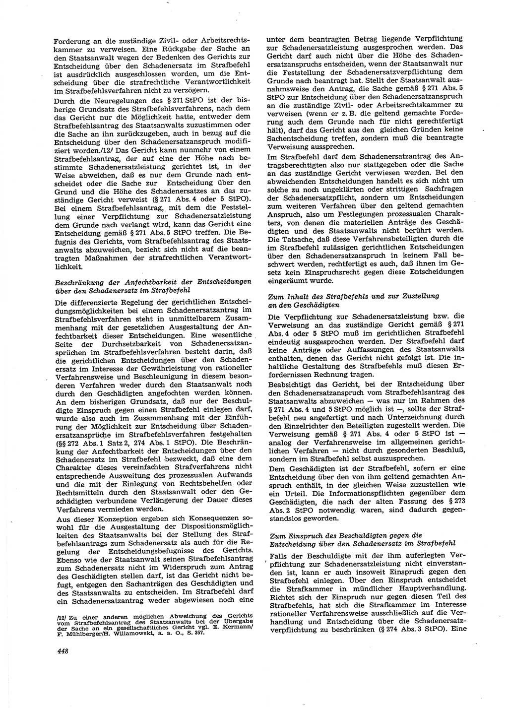 Neue Justiz (NJ), Zeitschrift für Recht und Rechtswissenschaft [Deutsche Demokratische Republik (DDR)], 29. Jahrgang 1975, Seite 448 (NJ DDR 1975, S. 448)