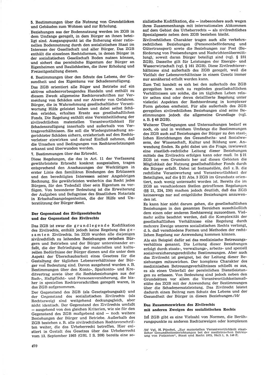 Neue Justiz (NJ), Zeitschrift für Recht und Rechtswissenschaft [Deutsche Demokratische Republik (DDR)], 29. Jahrgang 1975, Seite 470 (NJ DDR 1975, S. 470)