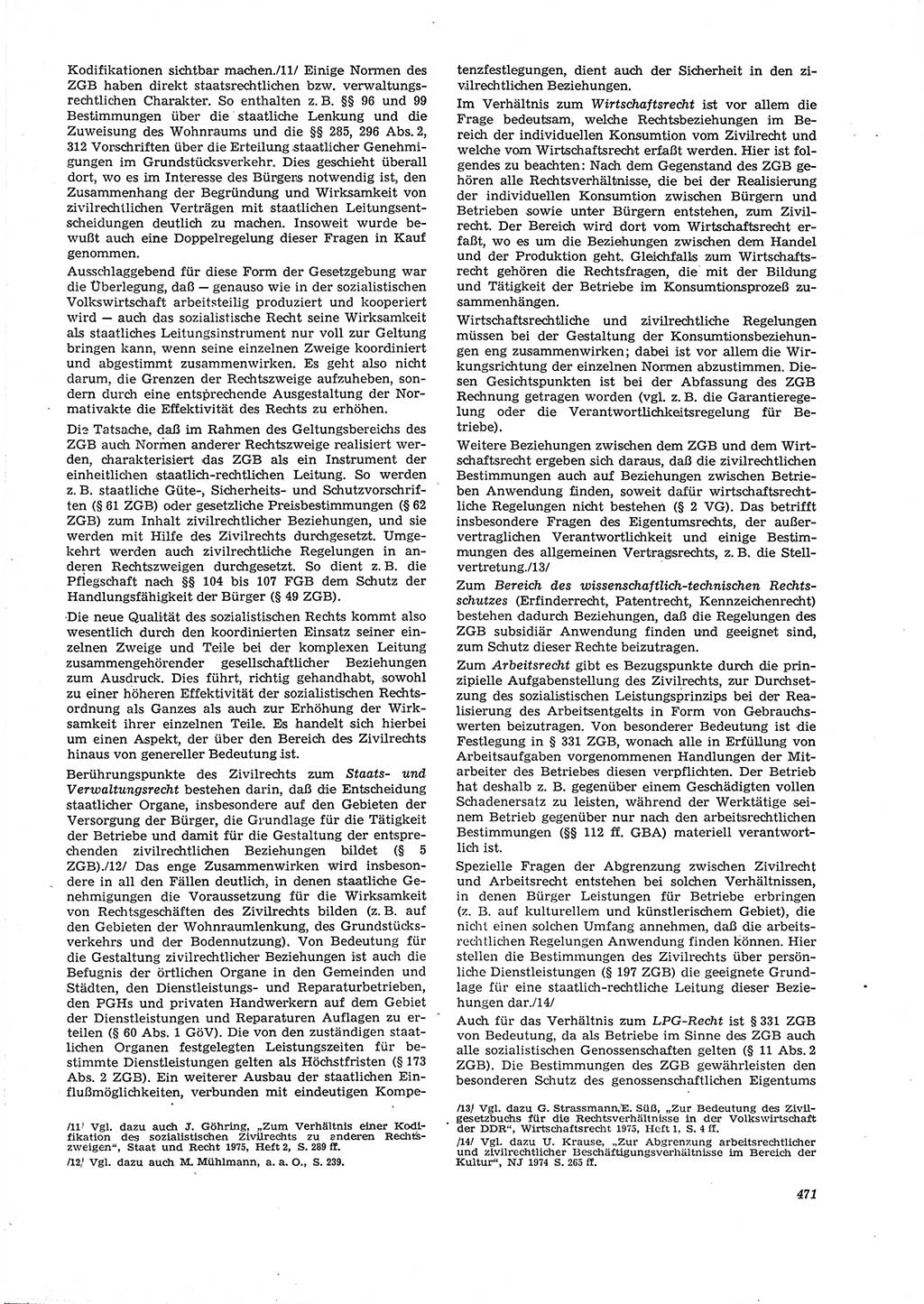 Neue Justiz (NJ), Zeitschrift für Recht und Rechtswissenschaft [Deutsche Demokratische Republik (DDR)], 29. Jahrgang 1975, Seite 471 (NJ DDR 1975, S. 471)