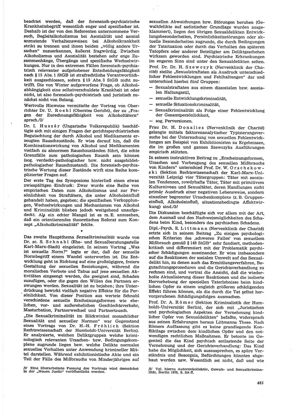 Neue Justiz (NJ), Zeitschrift für Recht und Rechtswissenschaft [Deutsche Demokratische Republik (DDR)], 29. Jahrgang 1975, Seite 485 (NJ DDR 1975, S. 485)