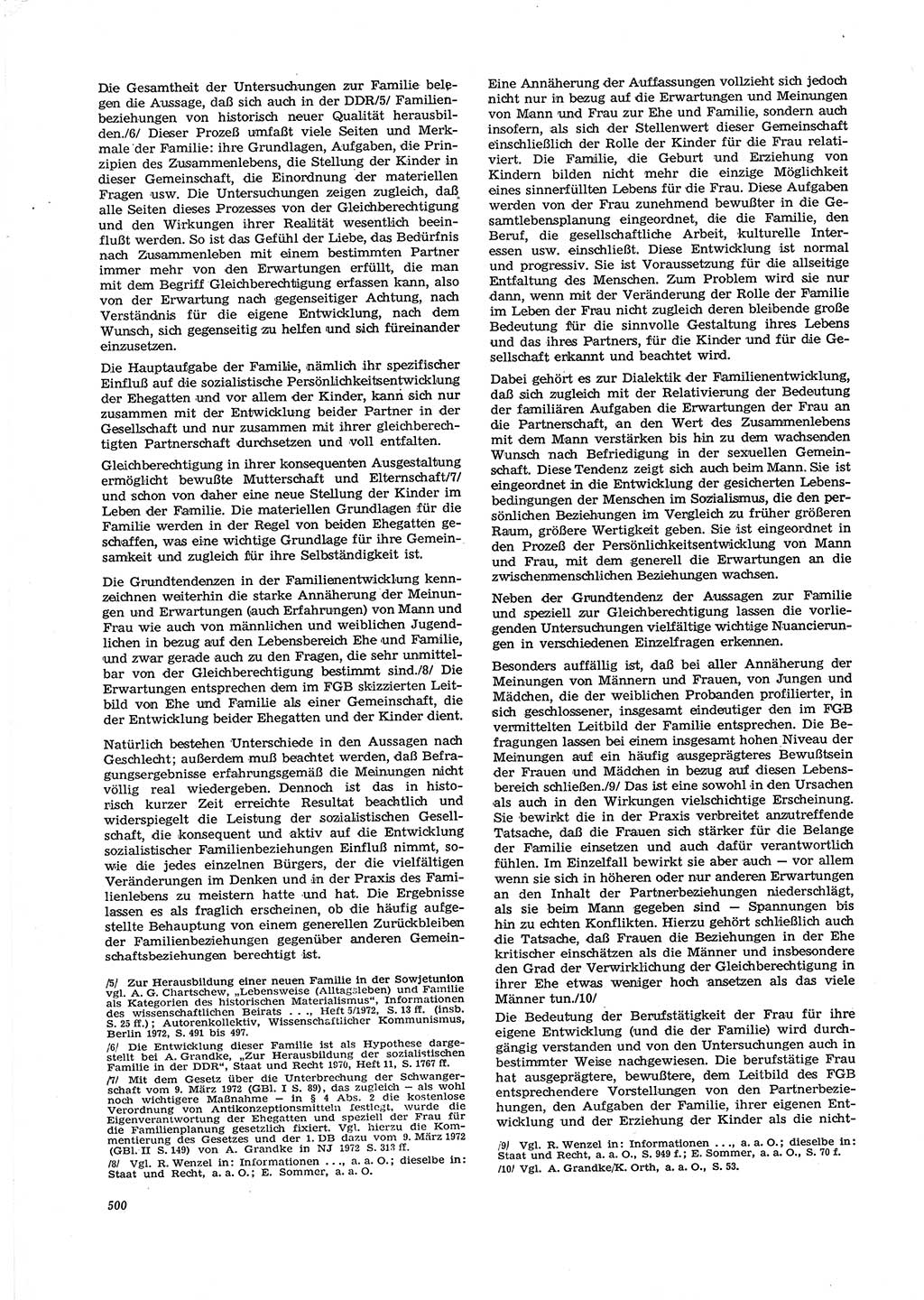 Neue Justiz (NJ), Zeitschrift für Recht und Rechtswissenschaft [Deutsche Demokratische Republik (DDR)], 29. Jahrgang 1975, Seite 500 (NJ DDR 1975, S. 500)