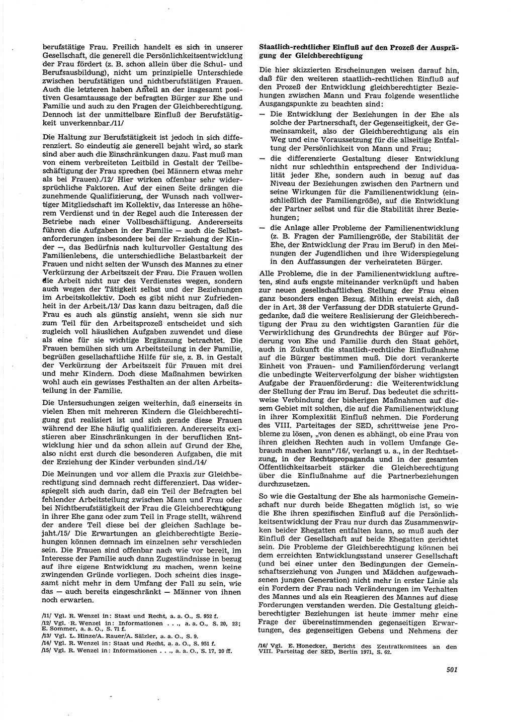 Neue Justiz (NJ), Zeitschrift für Recht und Rechtswissenschaft [Deutsche Demokratische Republik (DDR)], 29. Jahrgang 1975, Seite 501 (NJ DDR 1975, S. 501)