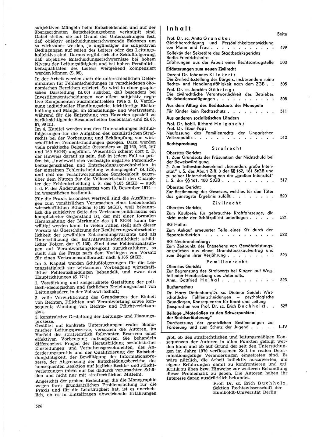 Neue Justiz (NJ), Zeitschrift für Recht und Rechtswissenschaft [Deutsche Demokratische Republik (DDR)], 29. Jahrgang 1975, Seite 526 (NJ DDR 1975, S. 526)