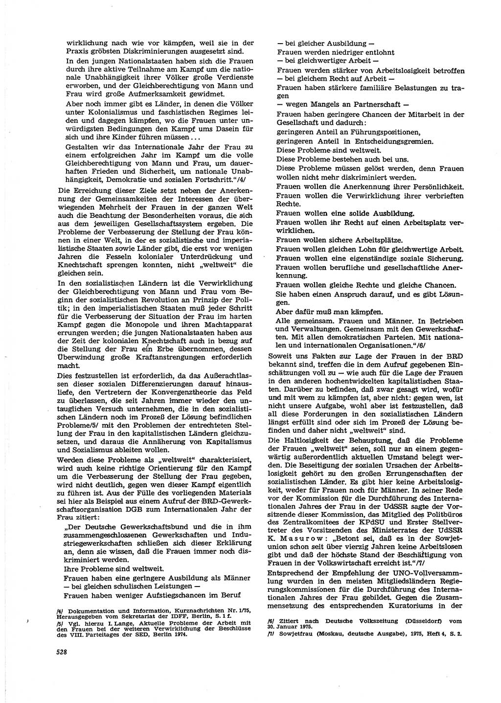 Neue Justiz (NJ), Zeitschrift für Recht und Rechtswissenschaft [Deutsche Demokratische Republik (DDR)], 29. Jahrgang 1975, Seite 528 (NJ DDR 1975, S. 528)