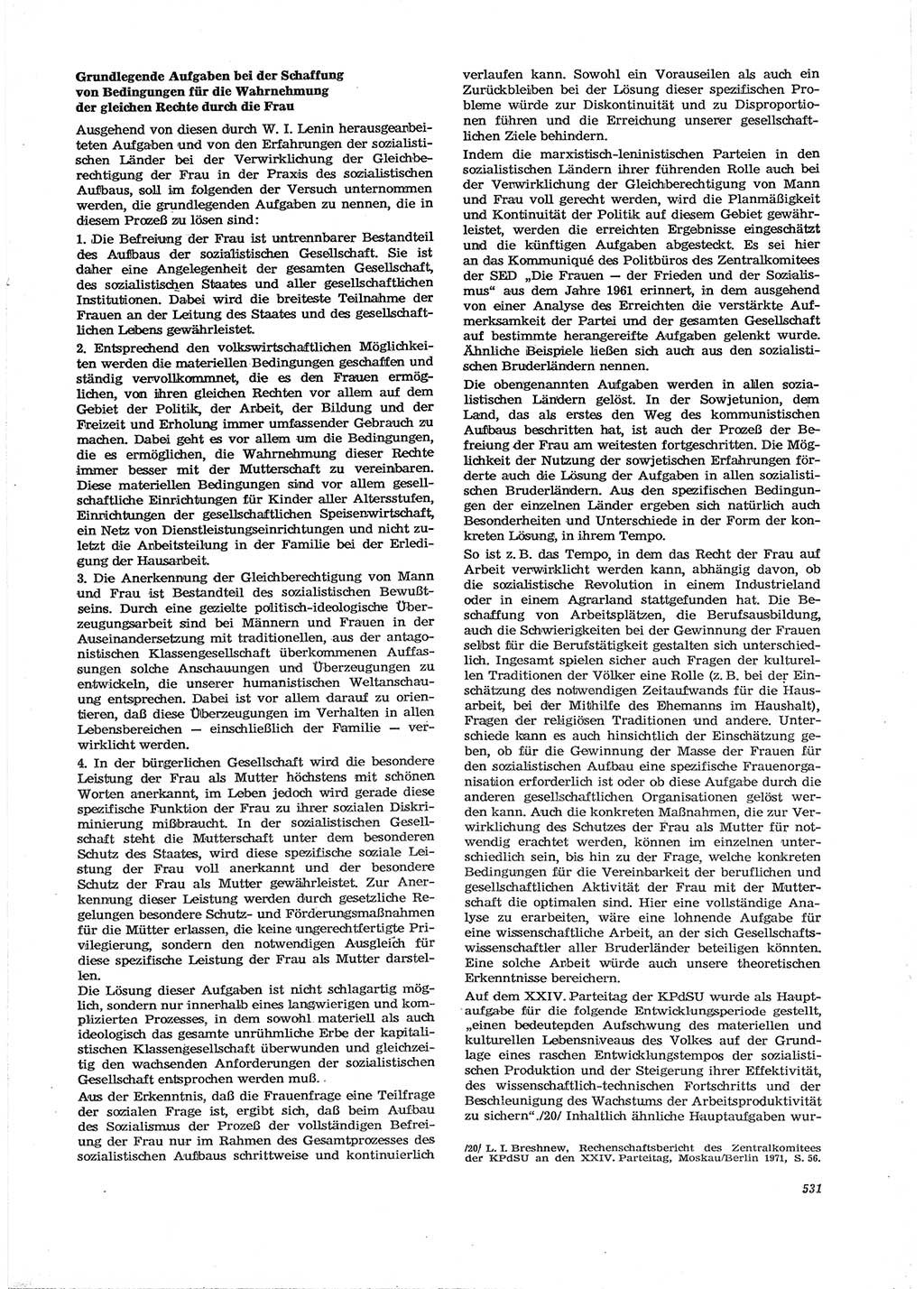 Neue Justiz (NJ), Zeitschrift für Recht und Rechtswissenschaft [Deutsche Demokratische Republik (DDR)], 29. Jahrgang 1975, Seite 531 (NJ DDR 1975, S. 531)