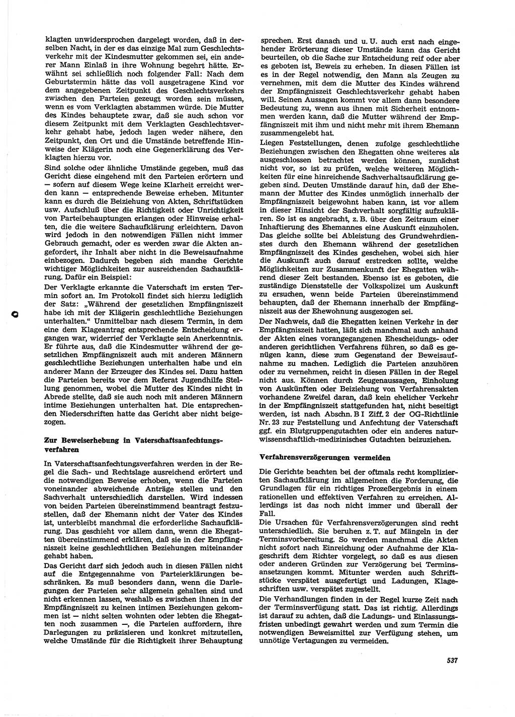 Neue Justiz (NJ), Zeitschrift für Recht und Rechtswissenschaft [Deutsche Demokratische Republik (DDR)], 29. Jahrgang 1975, Seite 537 (NJ DDR 1975, S. 537)