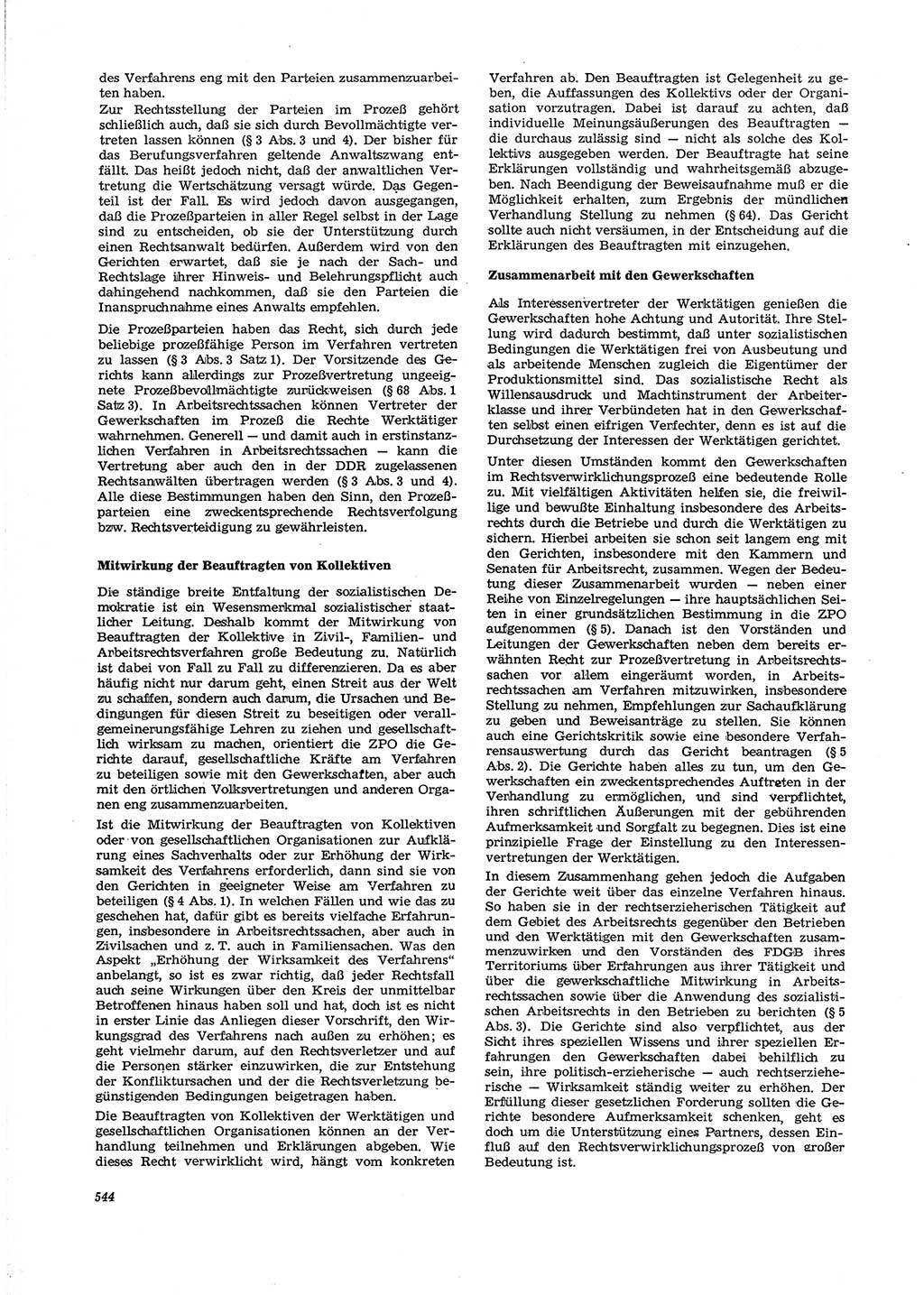 Neue Justiz (NJ), Zeitschrift für Recht und Rechtswissenschaft [Deutsche Demokratische Republik (DDR)], 29. Jahrgang 1975, Seite 544 (NJ DDR 1975, S. 544)