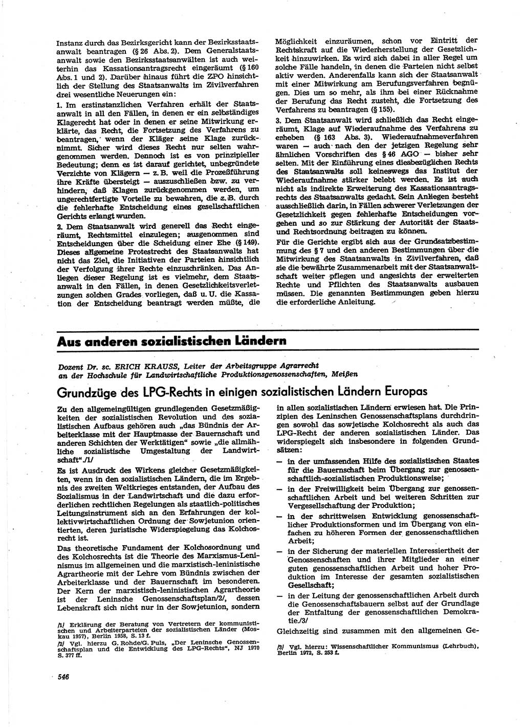 Neue Justiz (NJ), Zeitschrift für Recht und Rechtswissenschaft [Deutsche Demokratische Republik (DDR)], 29. Jahrgang 1975, Seite 546 (NJ DDR 1975, S. 546)