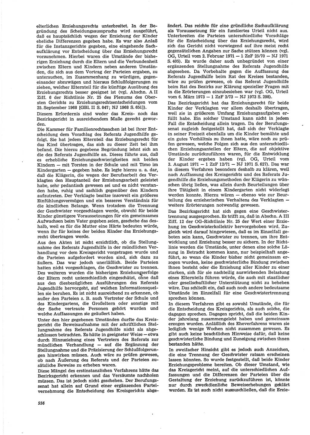 Neue Justiz (NJ), Zeitschrift für Recht und Rechtswissenschaft [Deutsche Demokratische Republik (DDR)], 29. Jahrgang 1975, Seite 556 (NJ DDR 1975, S. 556)