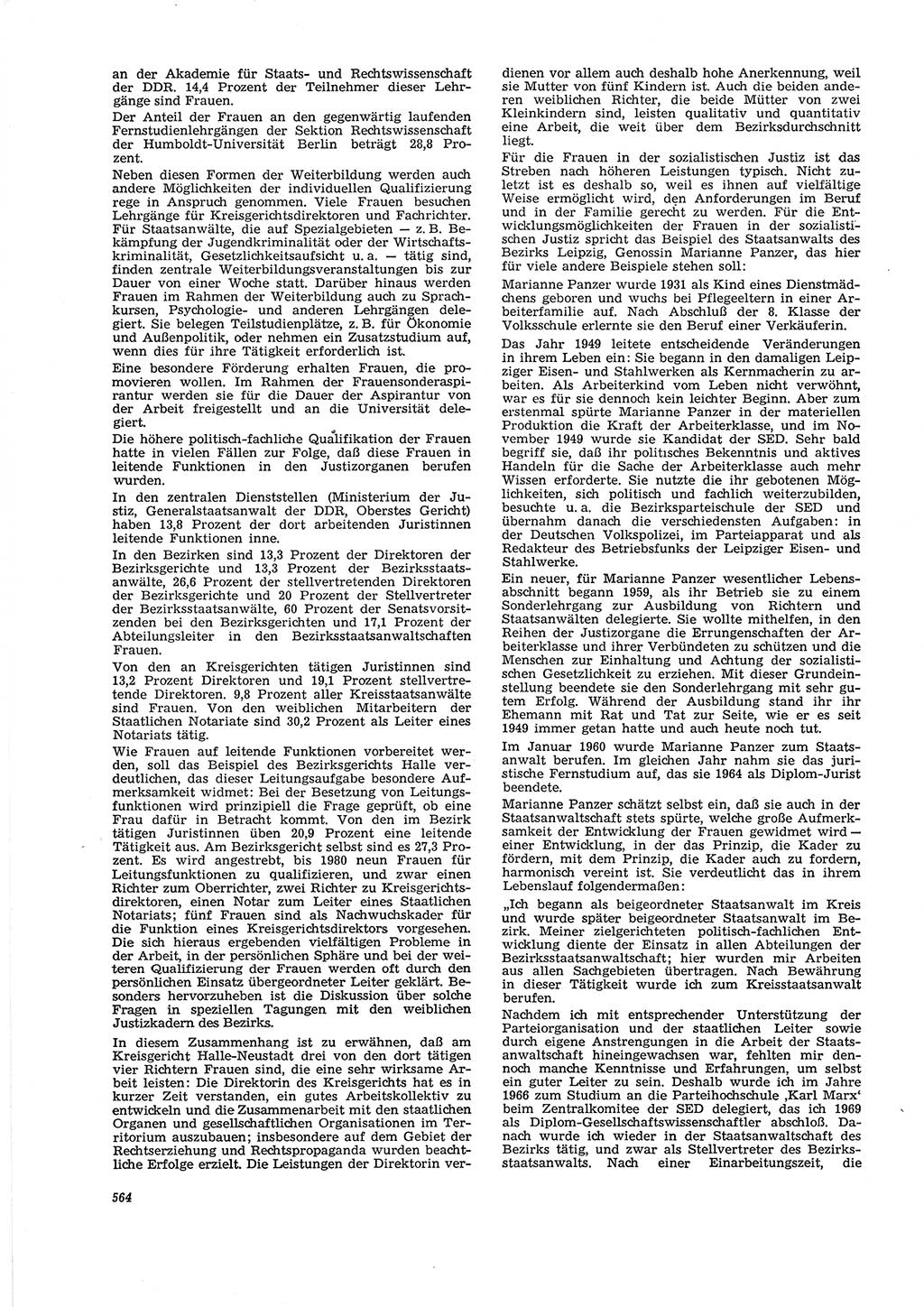 Neue Justiz (NJ), Zeitschrift für Recht und Rechtswissenschaft [Deutsche Demokratische Republik (DDR)], 29. Jahrgang 1975, Seite 564 (NJ DDR 1975, S. 564)