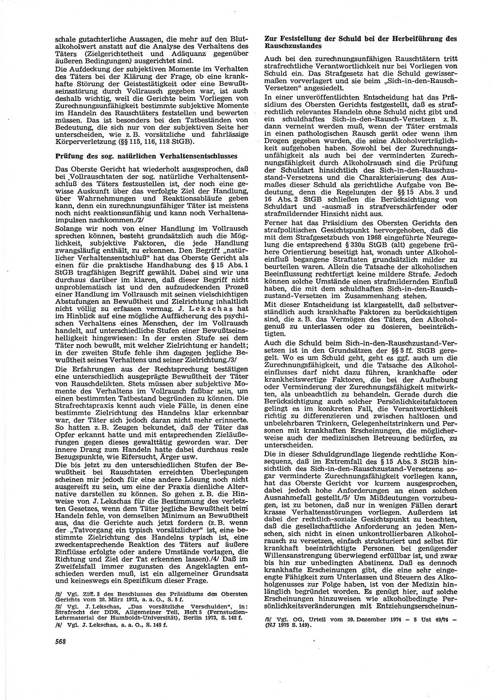 Neue Justiz (NJ), Zeitschrift für Recht und Rechtswissenschaft [Deutsche Demokratische Republik (DDR)], 29. Jahrgang 1975, Seite 568 (NJ DDR 1975, S. 568)